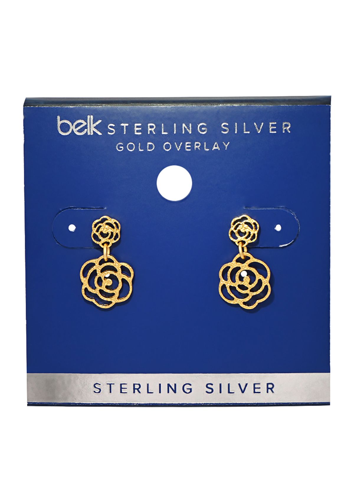 Sterling Silver Flower Drop Earrings