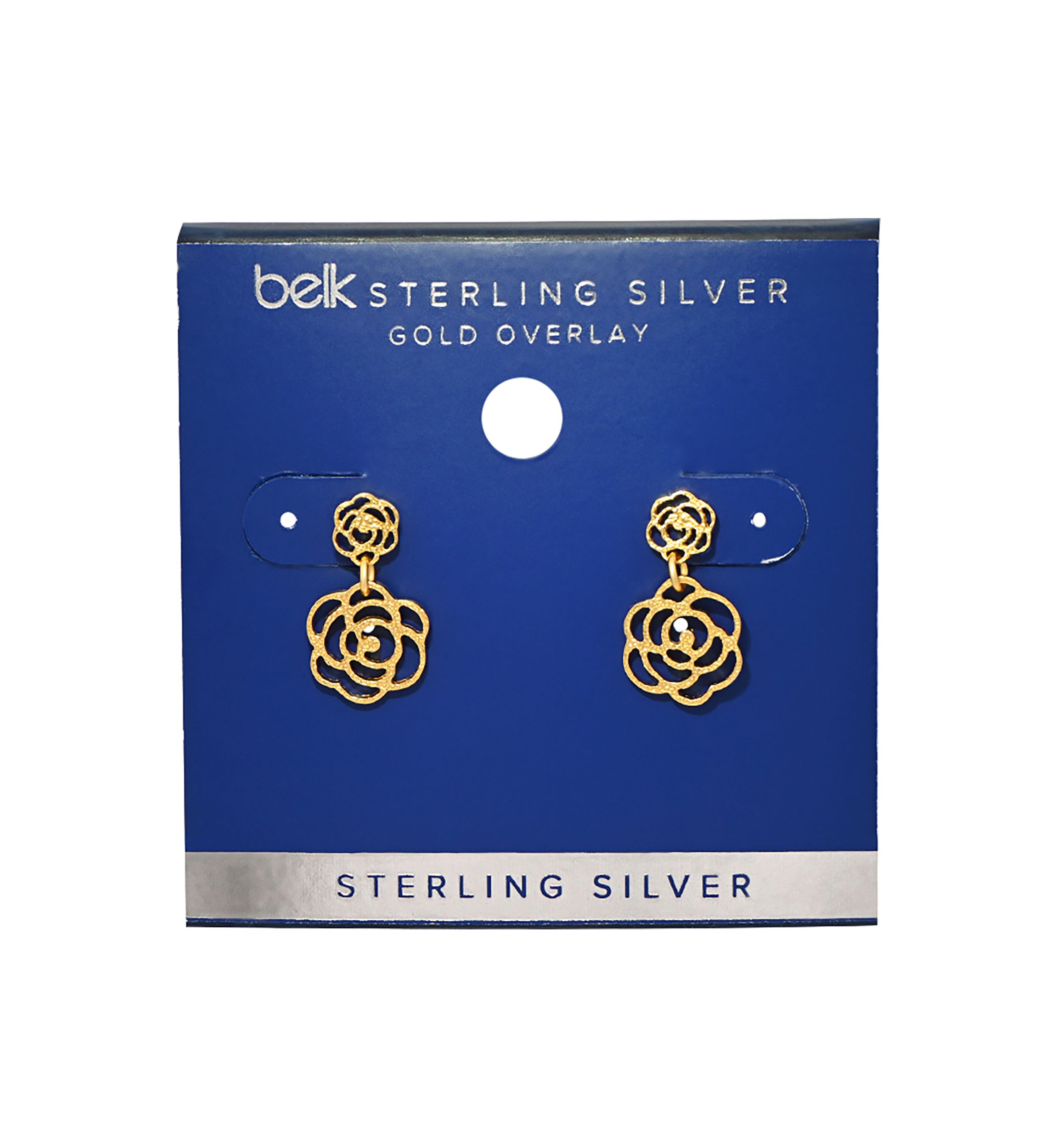 Sterling Silver Flower Drop Earrings