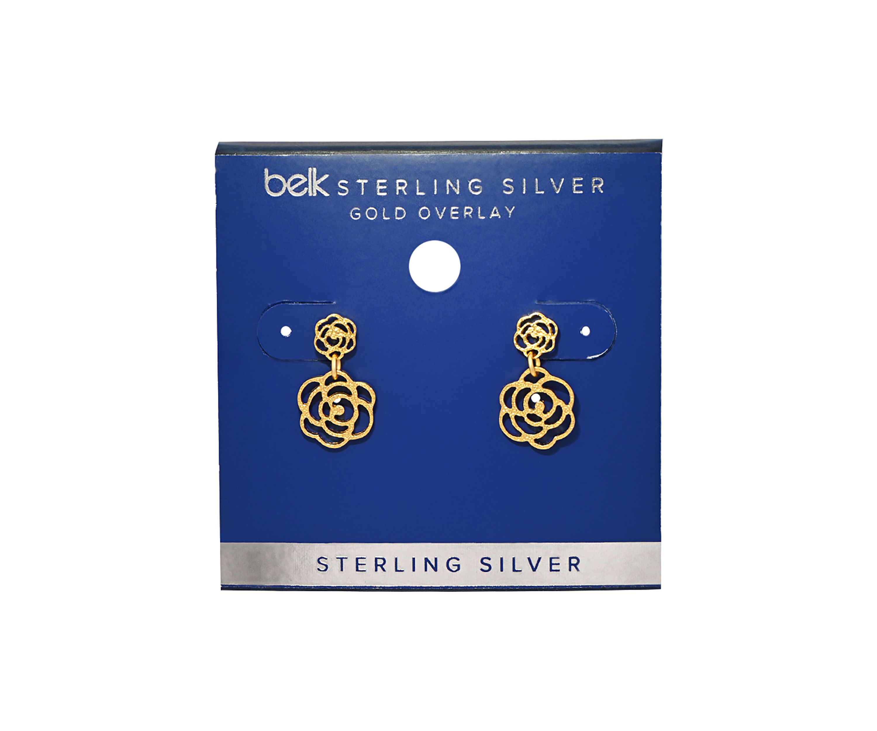 Sterling Silver Flower Drop Earrings