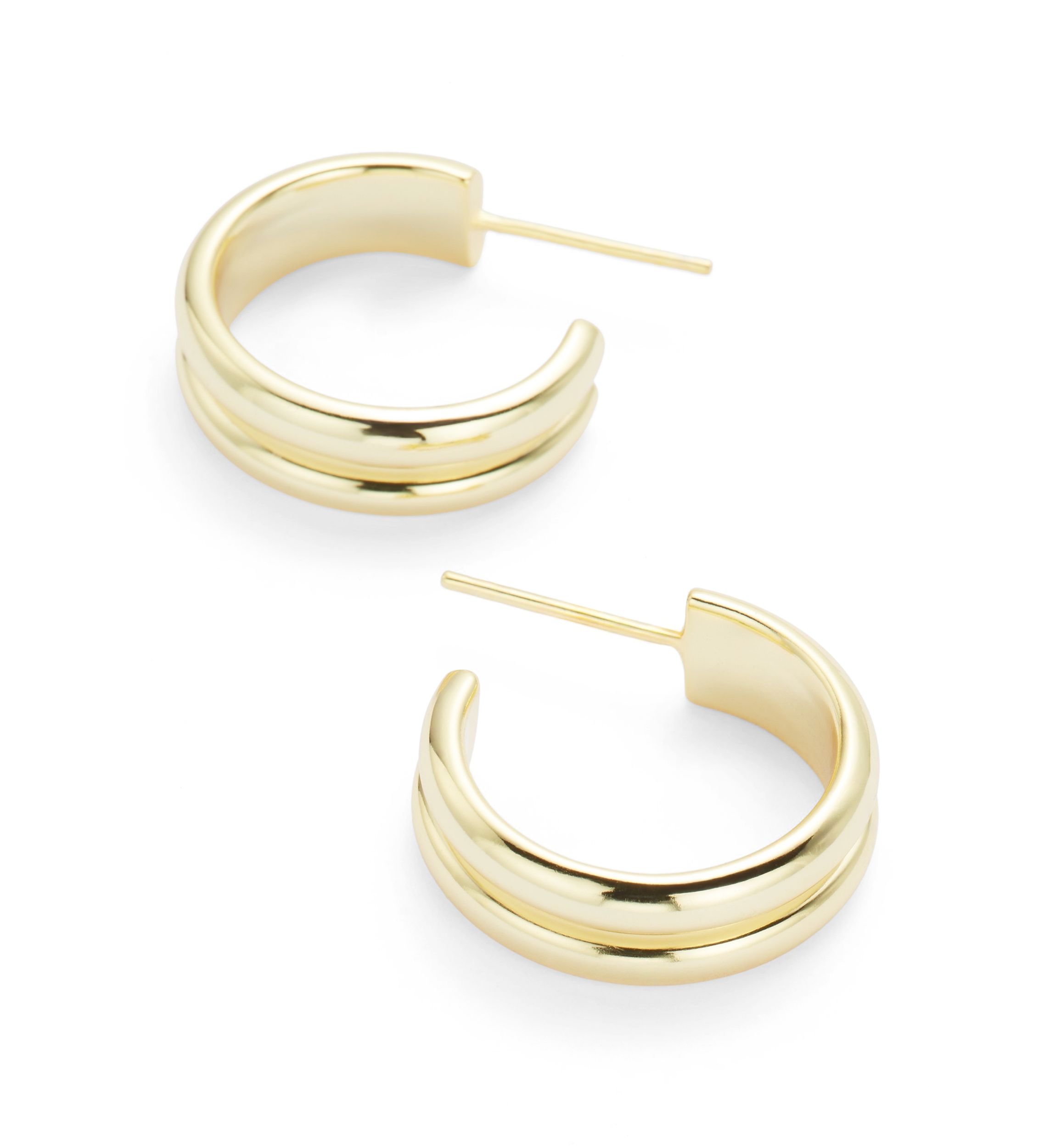 Sterling Silver Double Hoop Earrings