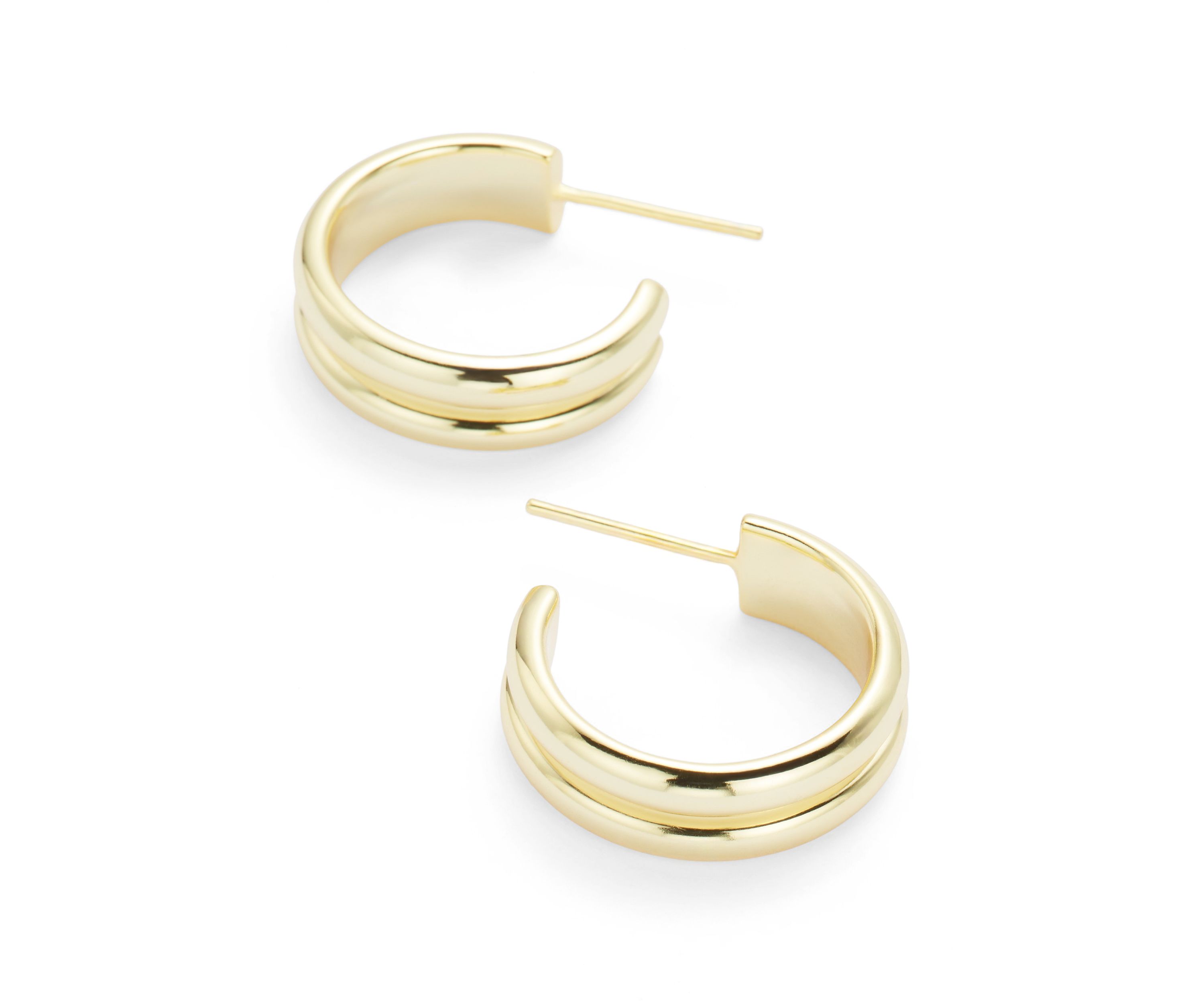 Sterling Silver Double Hoop Earrings