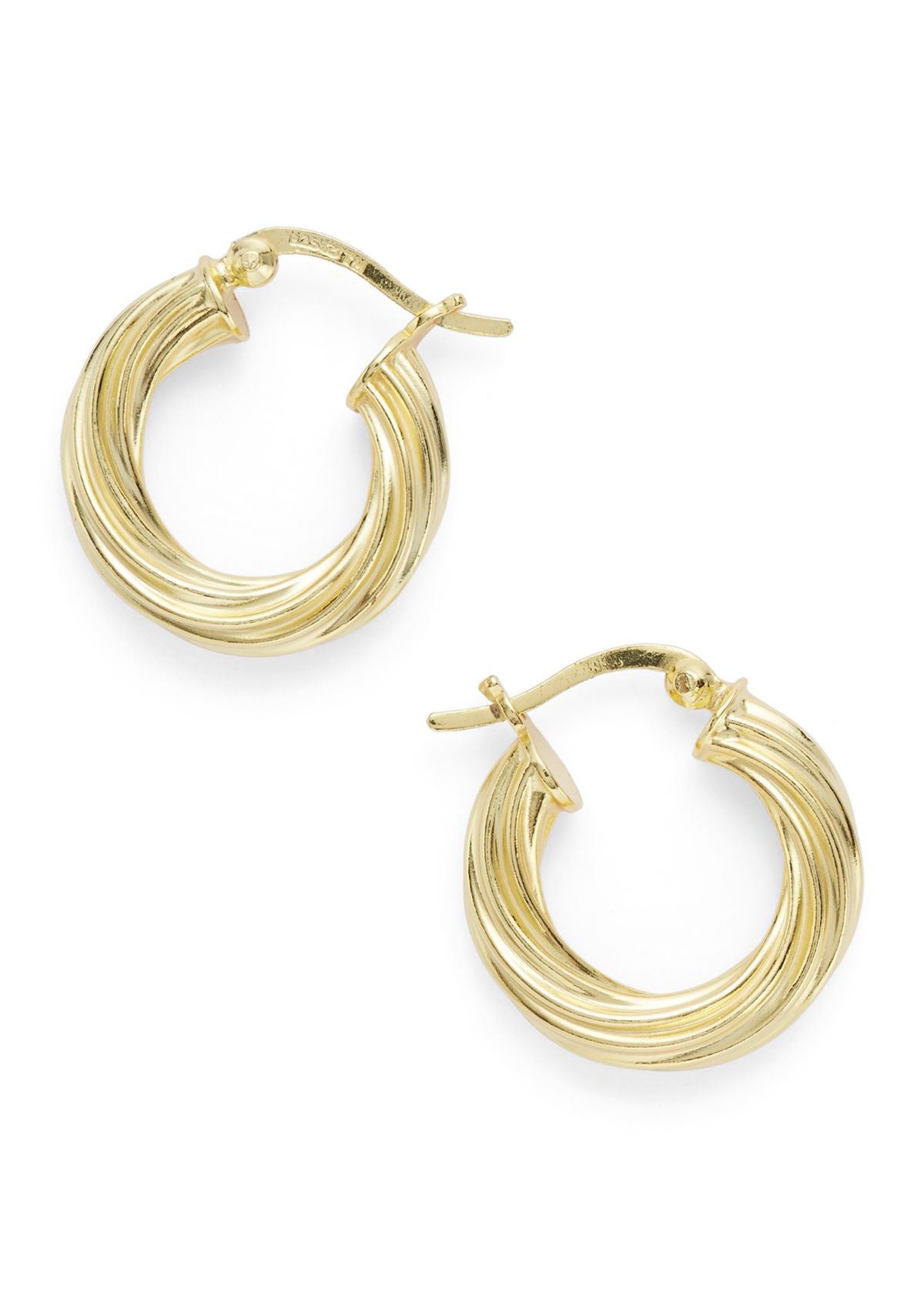 Textured Sterling Silver Hoop Earrings