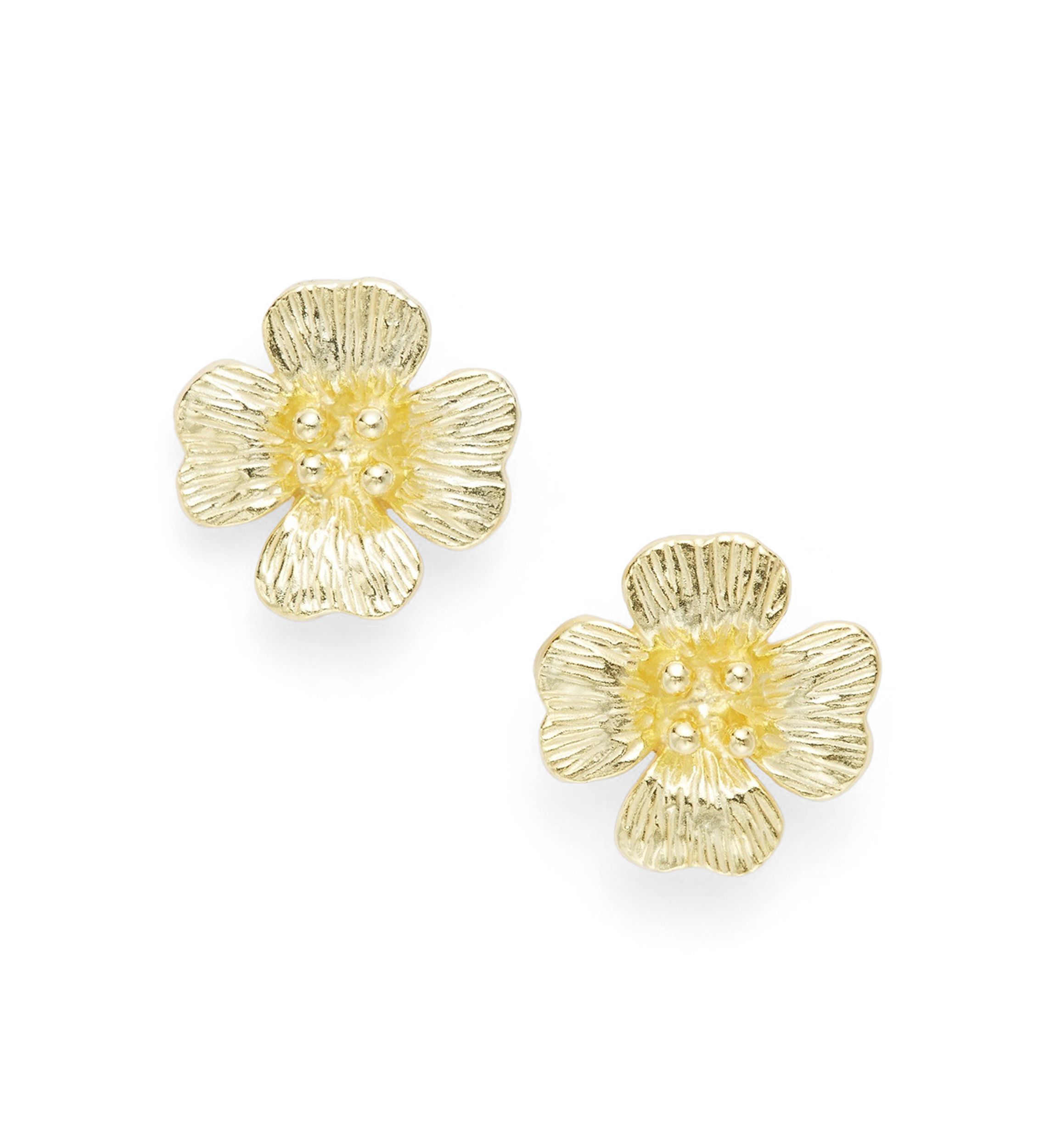 Sterling Silver Flower Stud Earrings