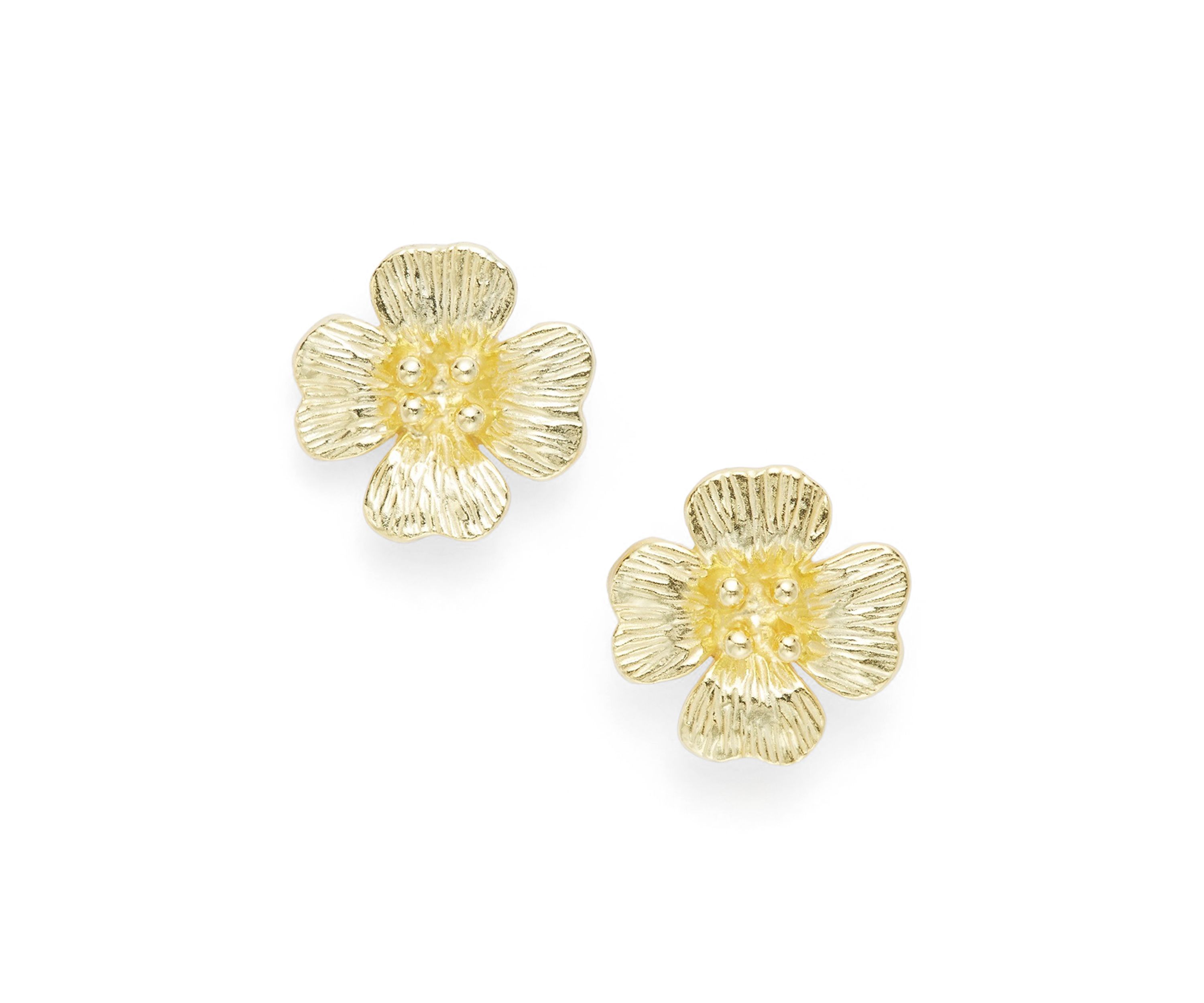 Sterling Silver Flower Stud Earrings