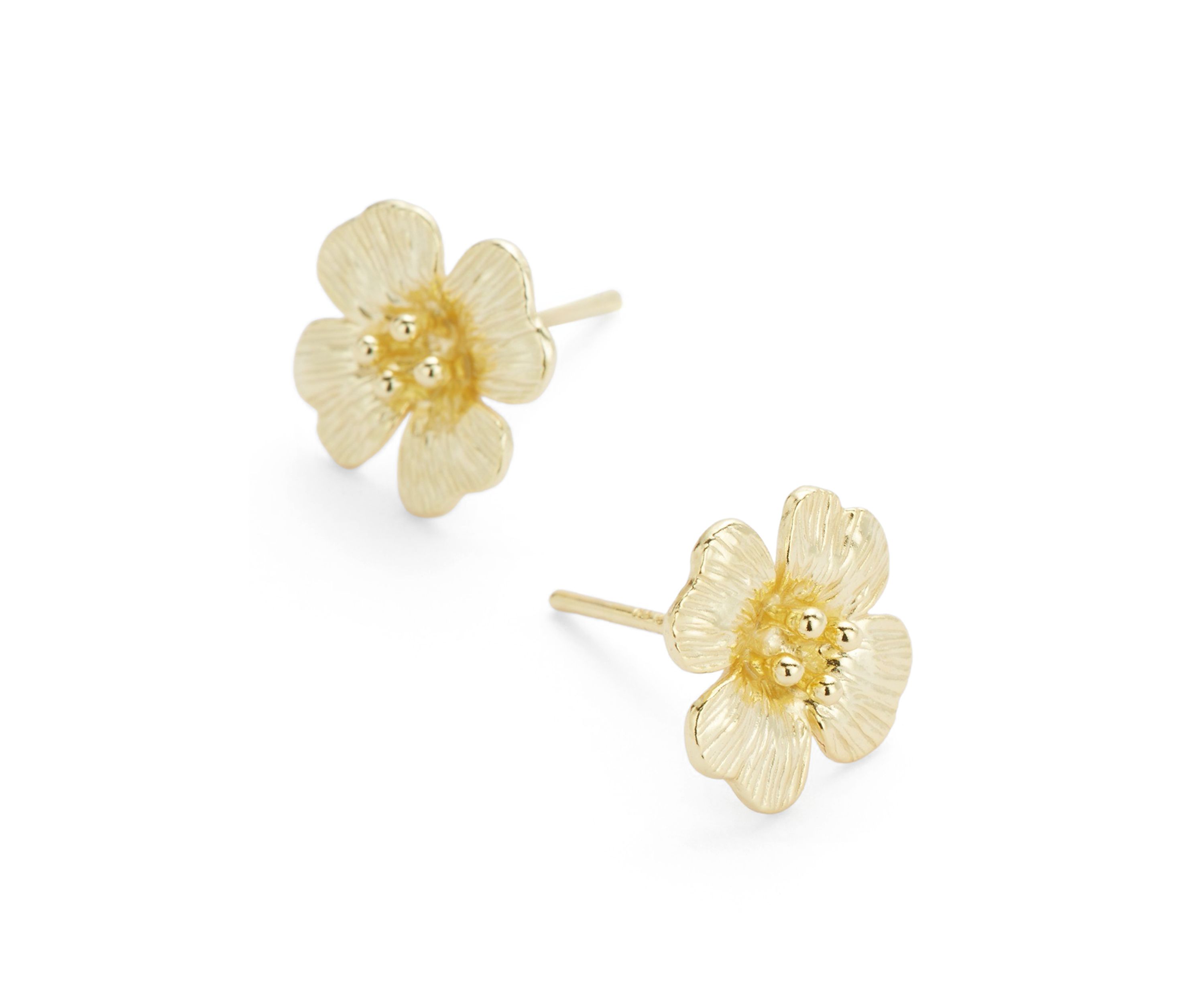 Sterling Silver Flower Stud Earrings