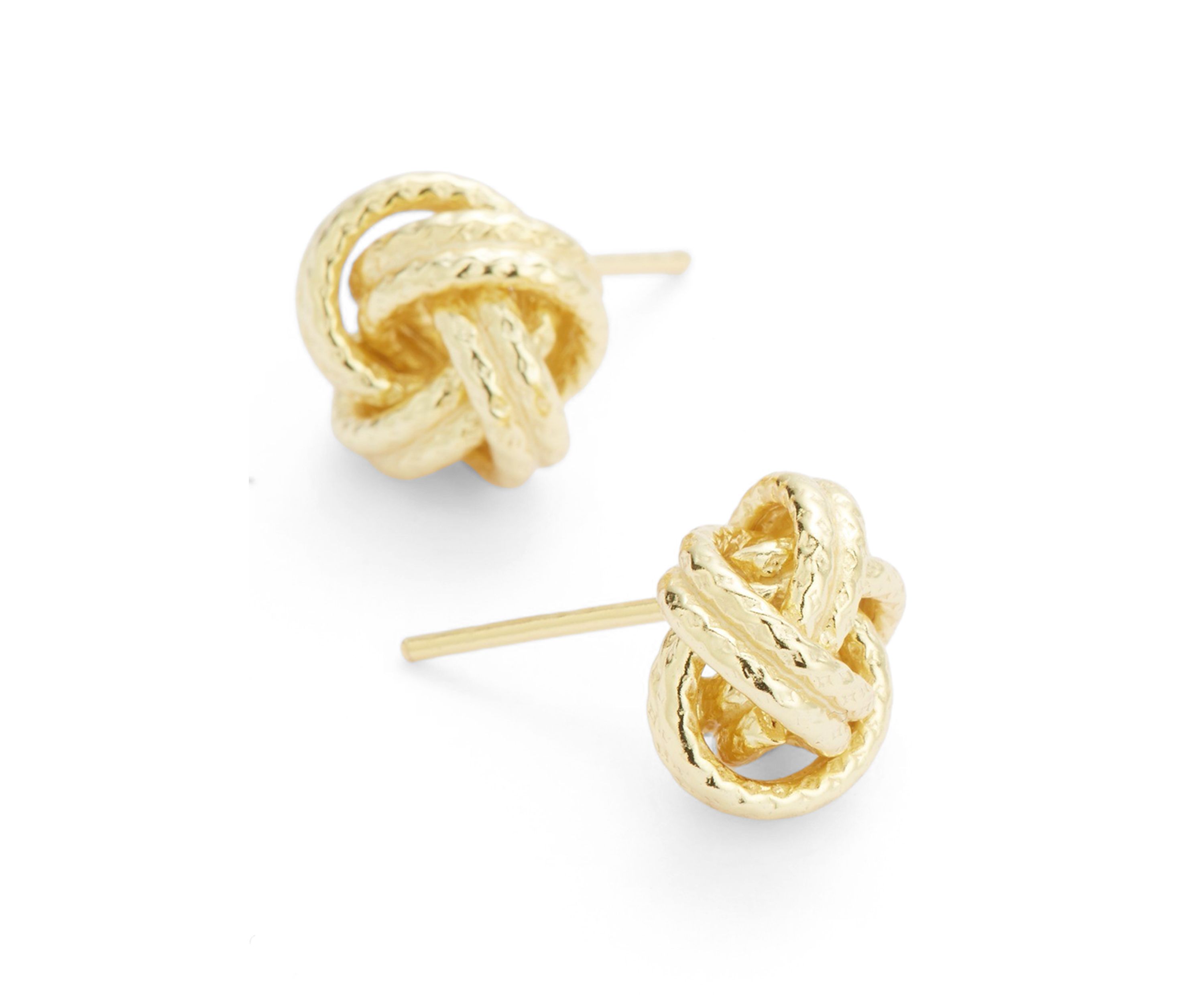 Love Knot Sterling Silver Stud Earrings