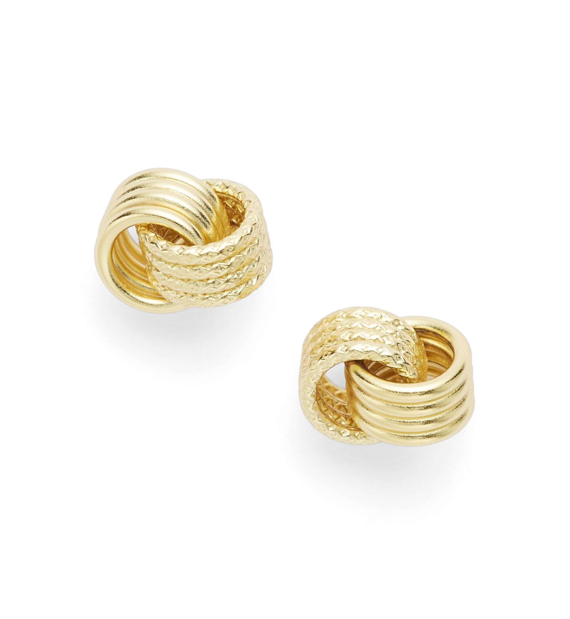 Love Knot Sterling Silver Stud Earrings