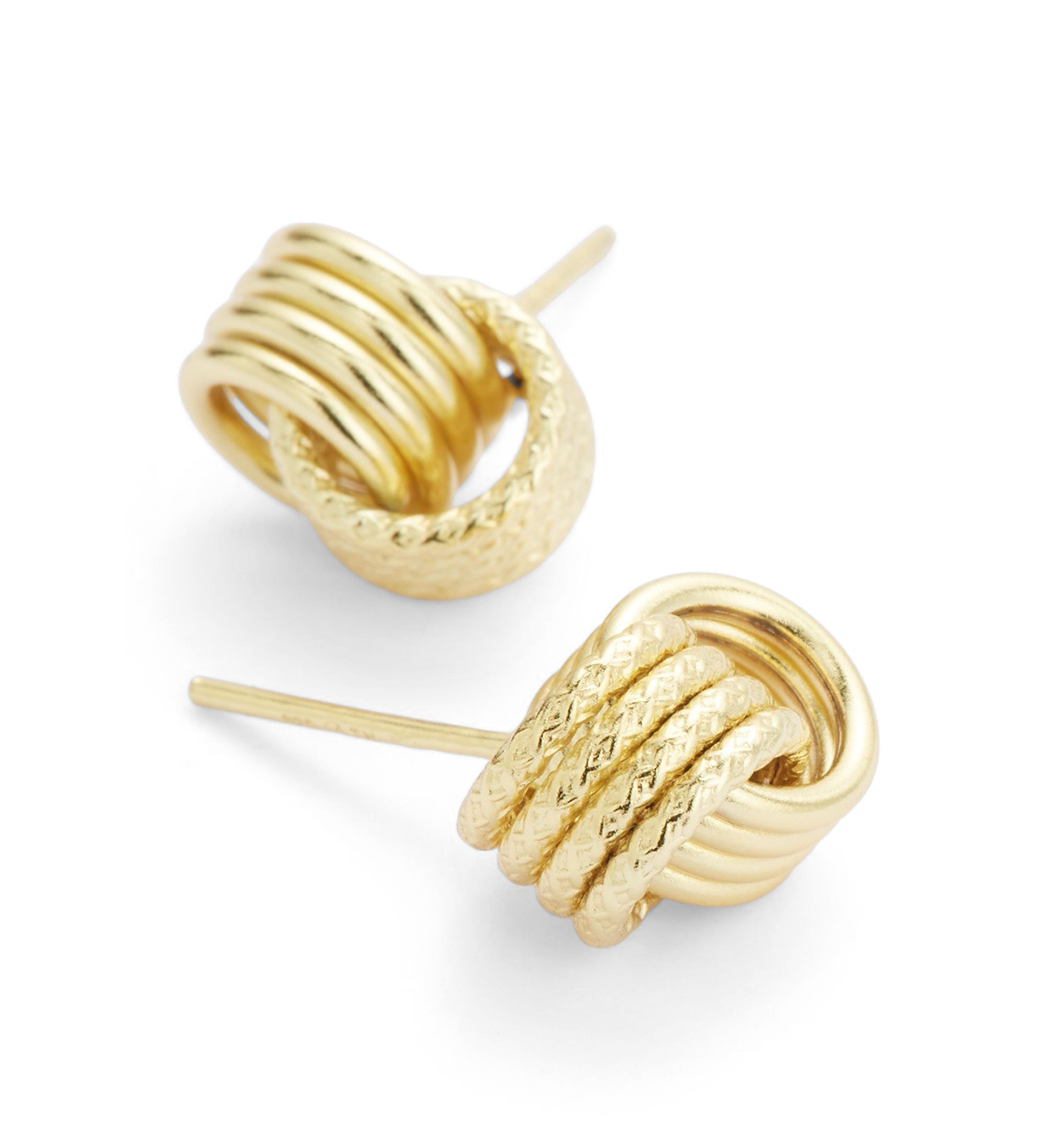 Love Knot Sterling Silver Stud Earrings
