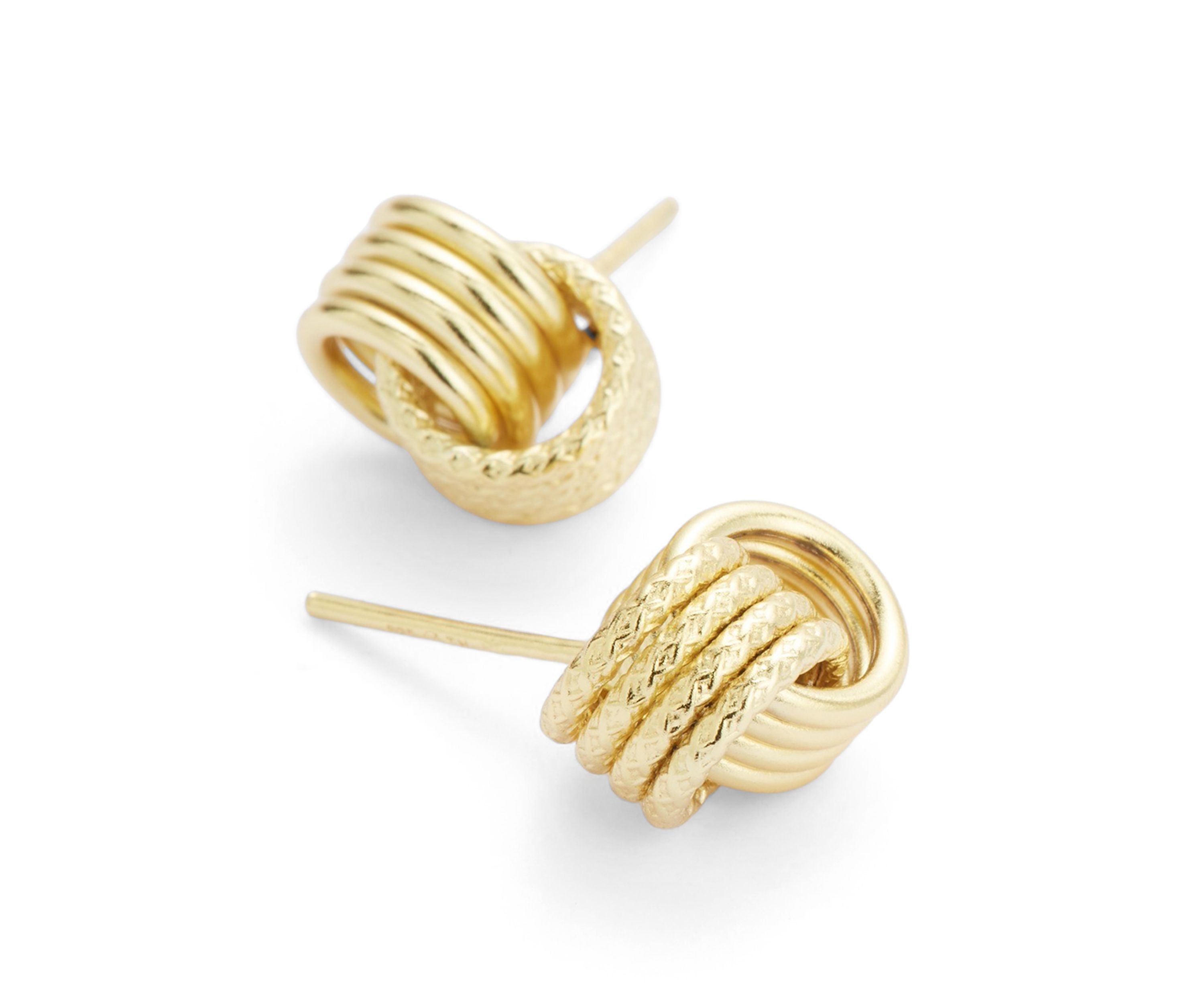 Love Knot Sterling Silver Stud Earrings