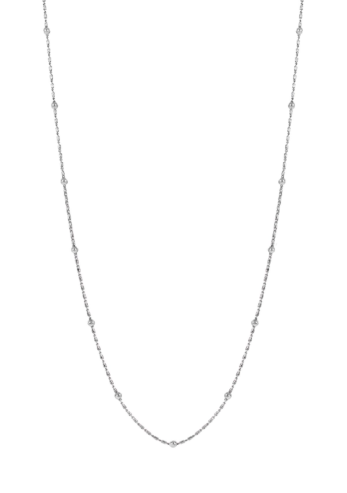 Plated Fancy Saturn Chain Necklace and Matching Bracelet Set