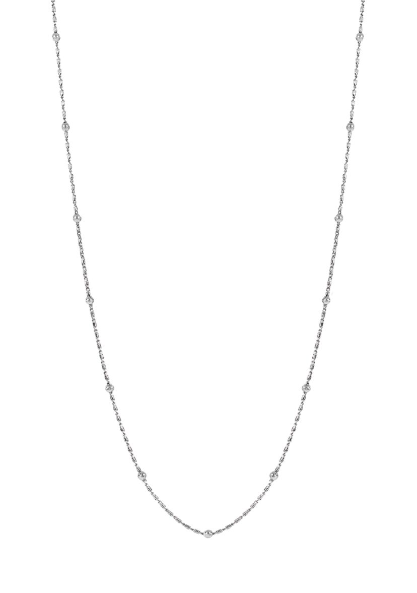 Plated Fancy Saturn Chain Necklace and Matching Bracelet Set