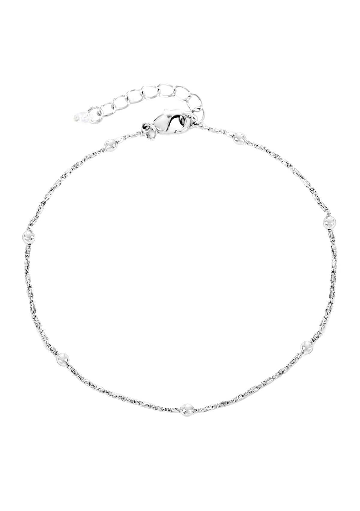 Plated Fancy Saturn Chain Necklace and Matching Bracelet Set