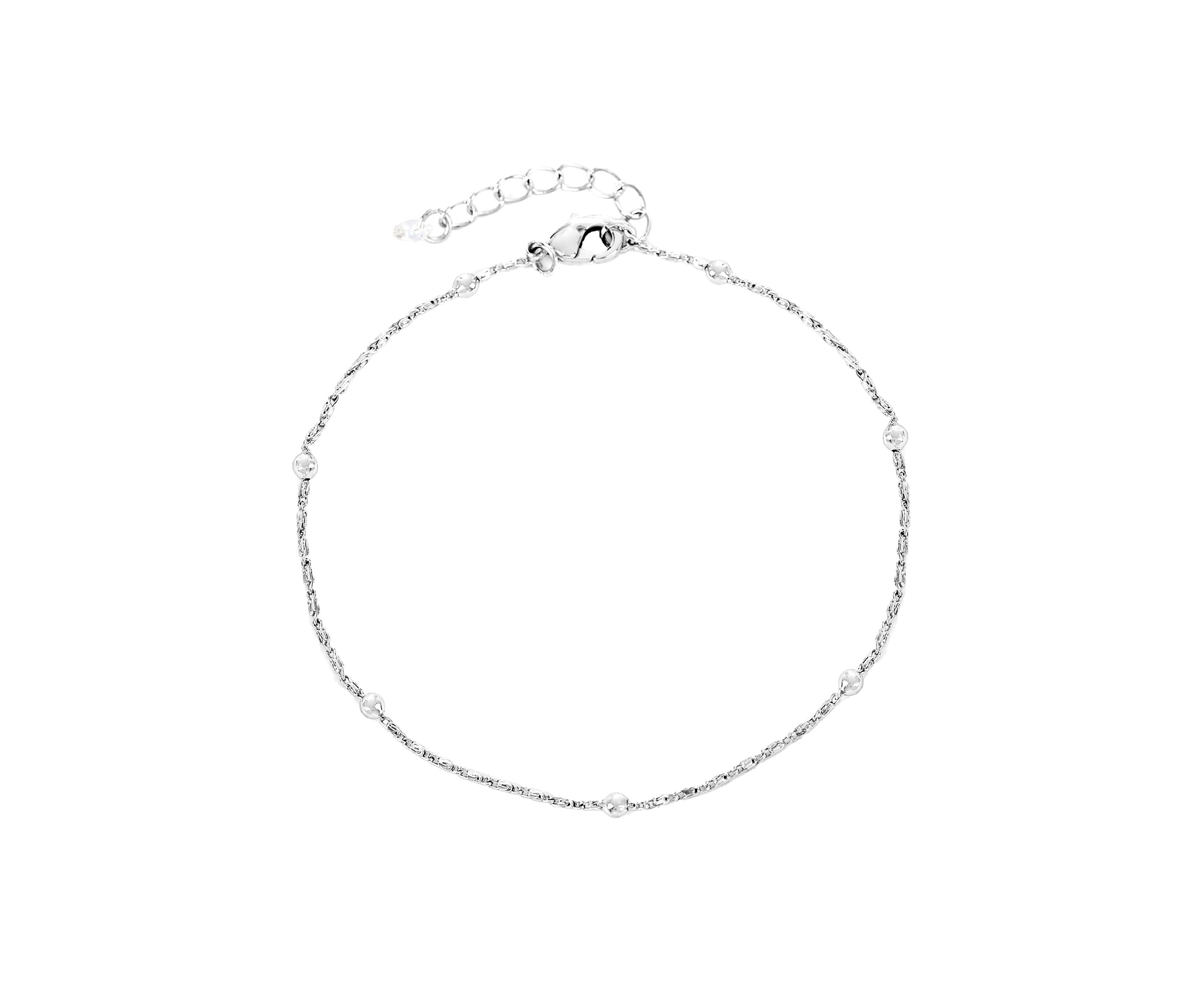 Plated Fancy Saturn Chain Necklace and Matching Bracelet Set
