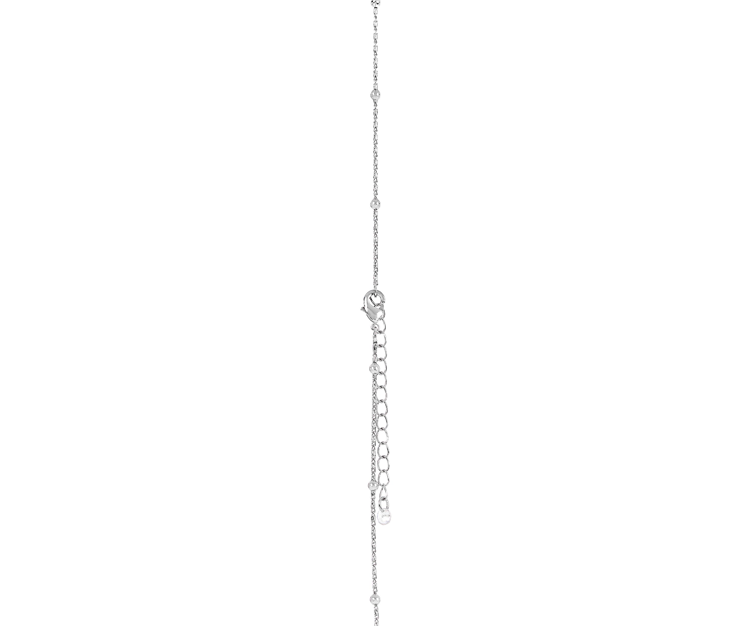 Plated Fancy Saturn Chain Necklace and Matching Bracelet Set