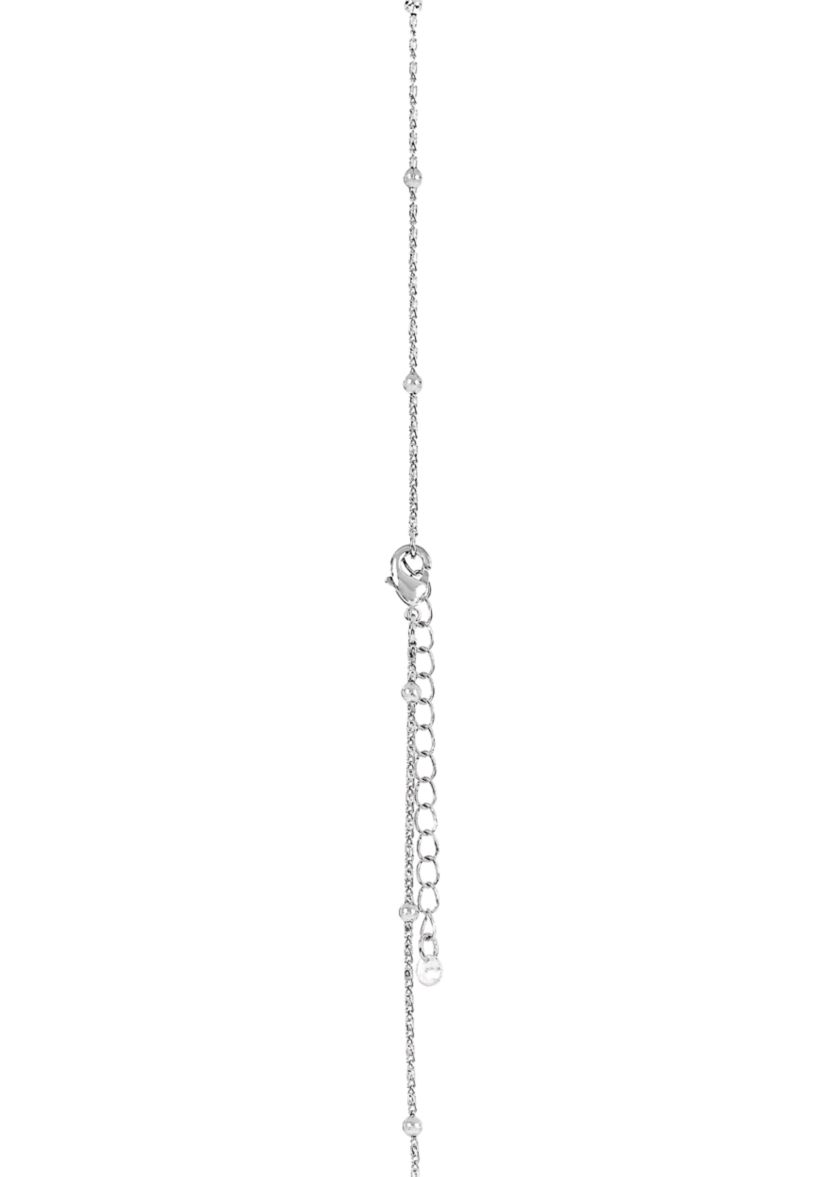 Plated Fancy Saturn Chain Necklace and Matching Bracelet Set
