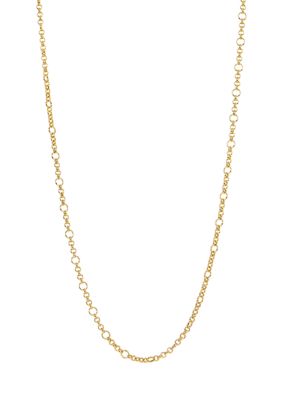 Belk Silverworks Plated Fancy Link Chain Necklace and Matching Bracelet Set