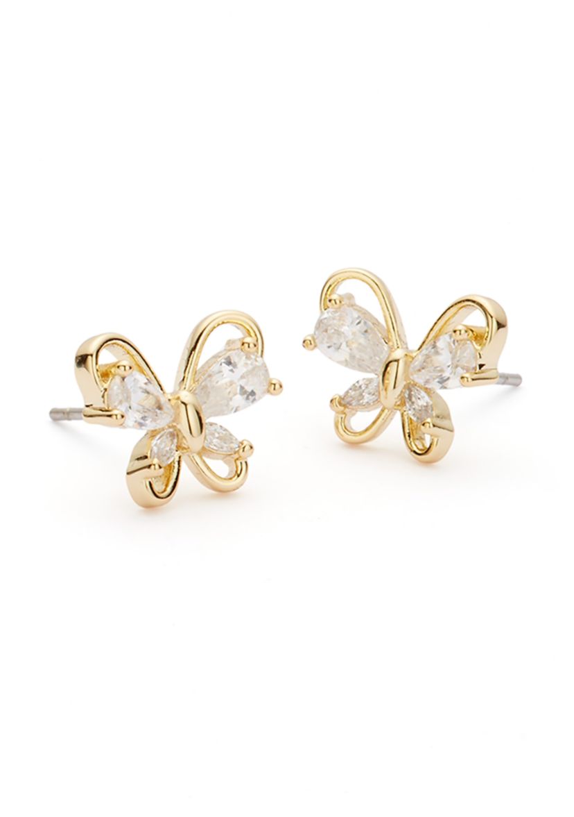 Gold Plated Butterfly Set