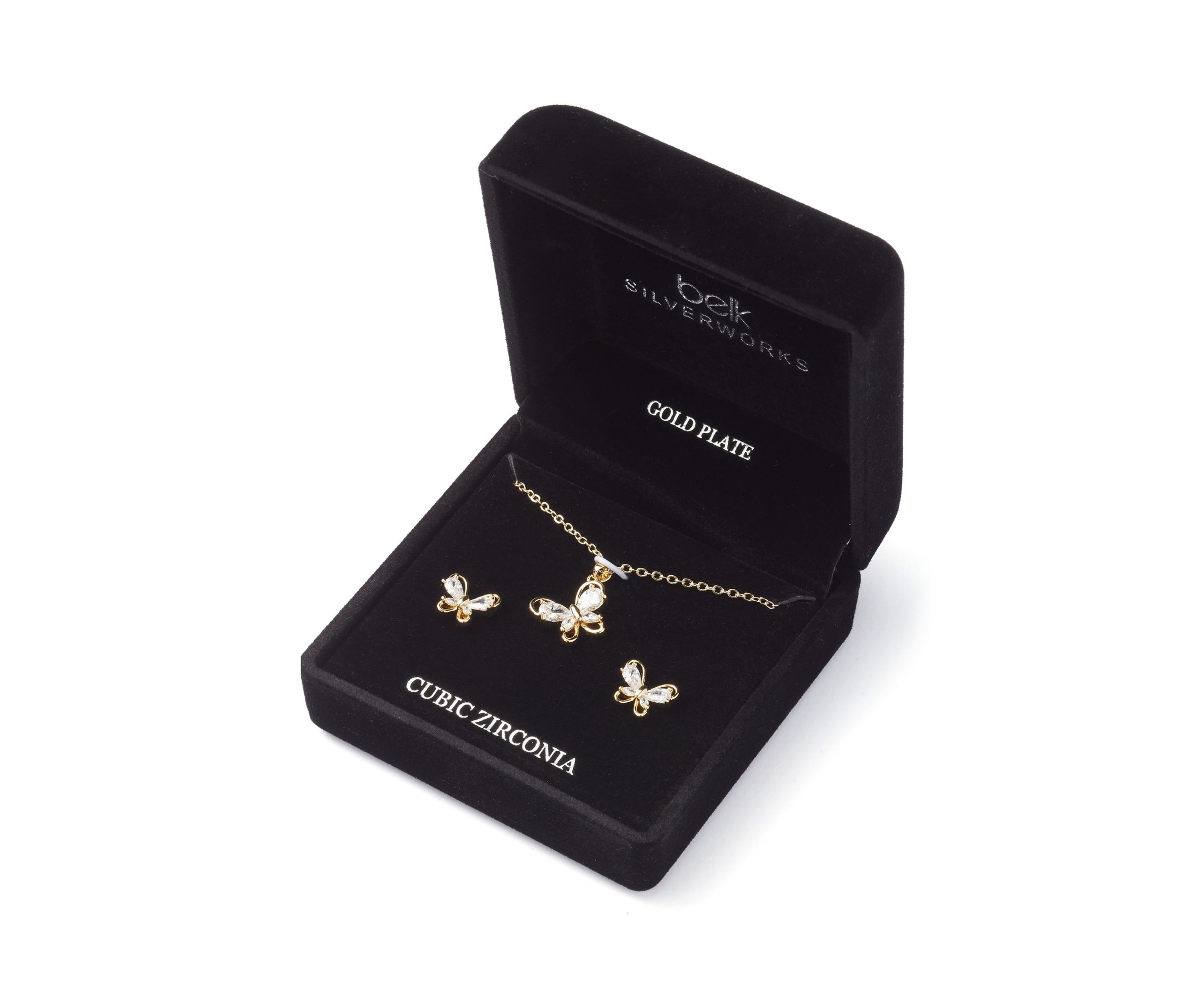 Gold Plated Butterfly Set