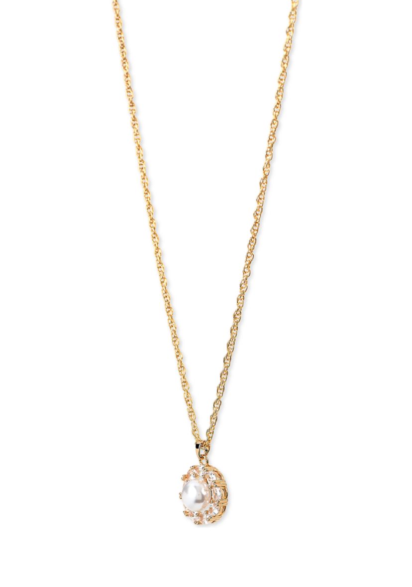 Lab Grown Gold Plated Gold Pearl Necklace and Earrings Set