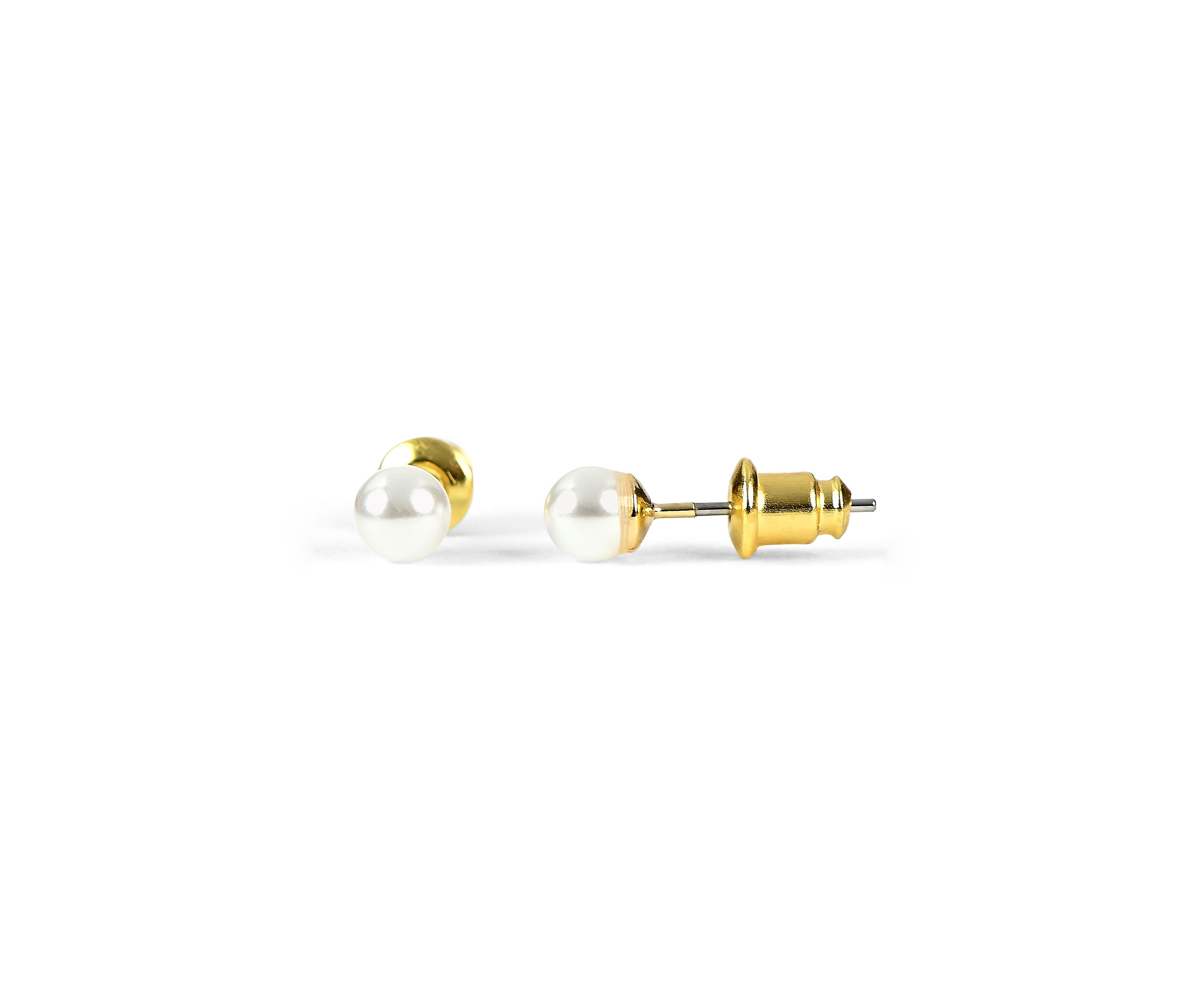 Lab Grown Gold Plated Pearl Flower Necklace and Earring Set