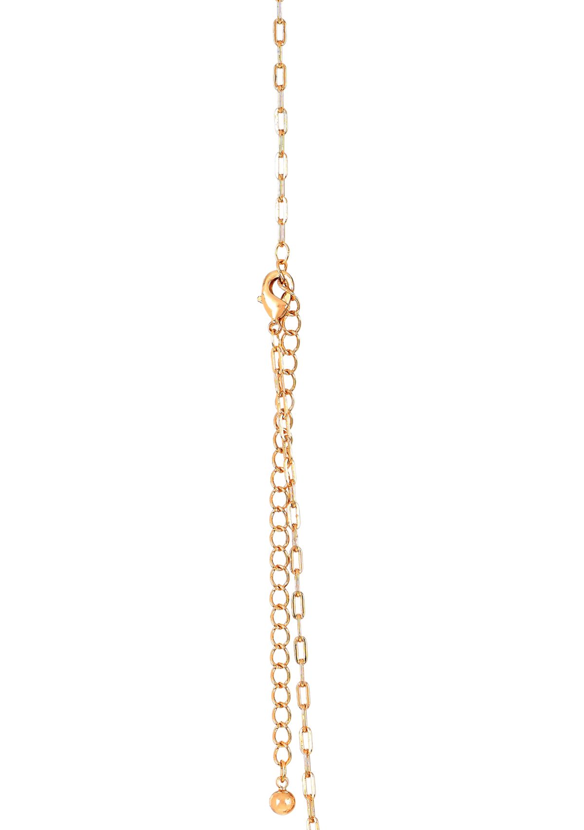 Lab Grown Gold PLated Multi Shape Oval and Square Clear CZ Necklae and Earrings Set 