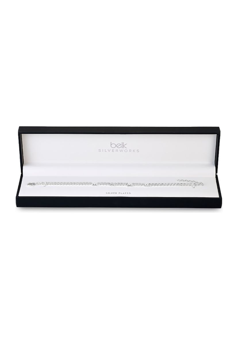 Sterling Silver MAMA Tennis Bracelet