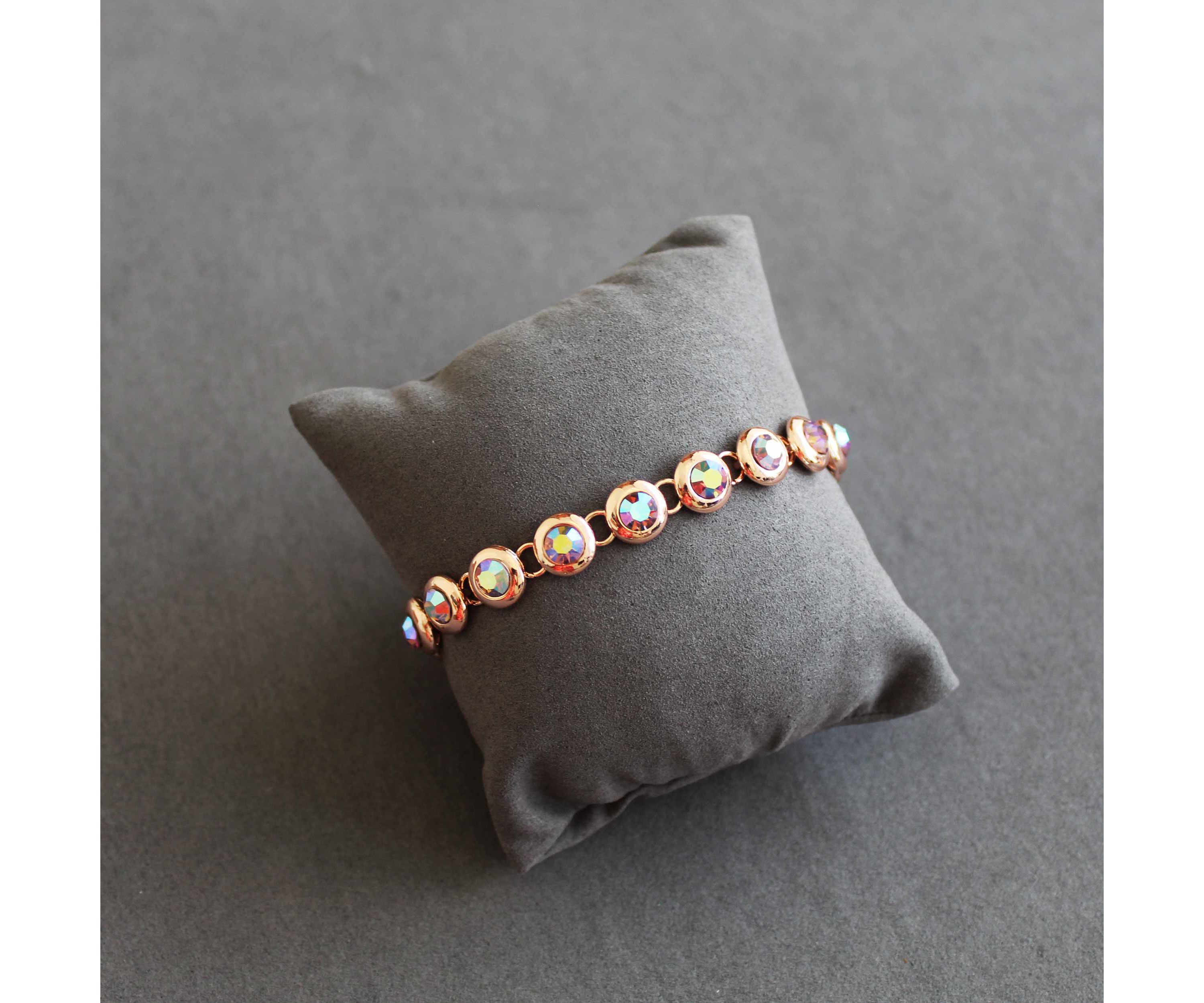 Tennis Bracelet 10Cttw Made with Swarovski Crystals in Pink Rose Gold  7" Standard length