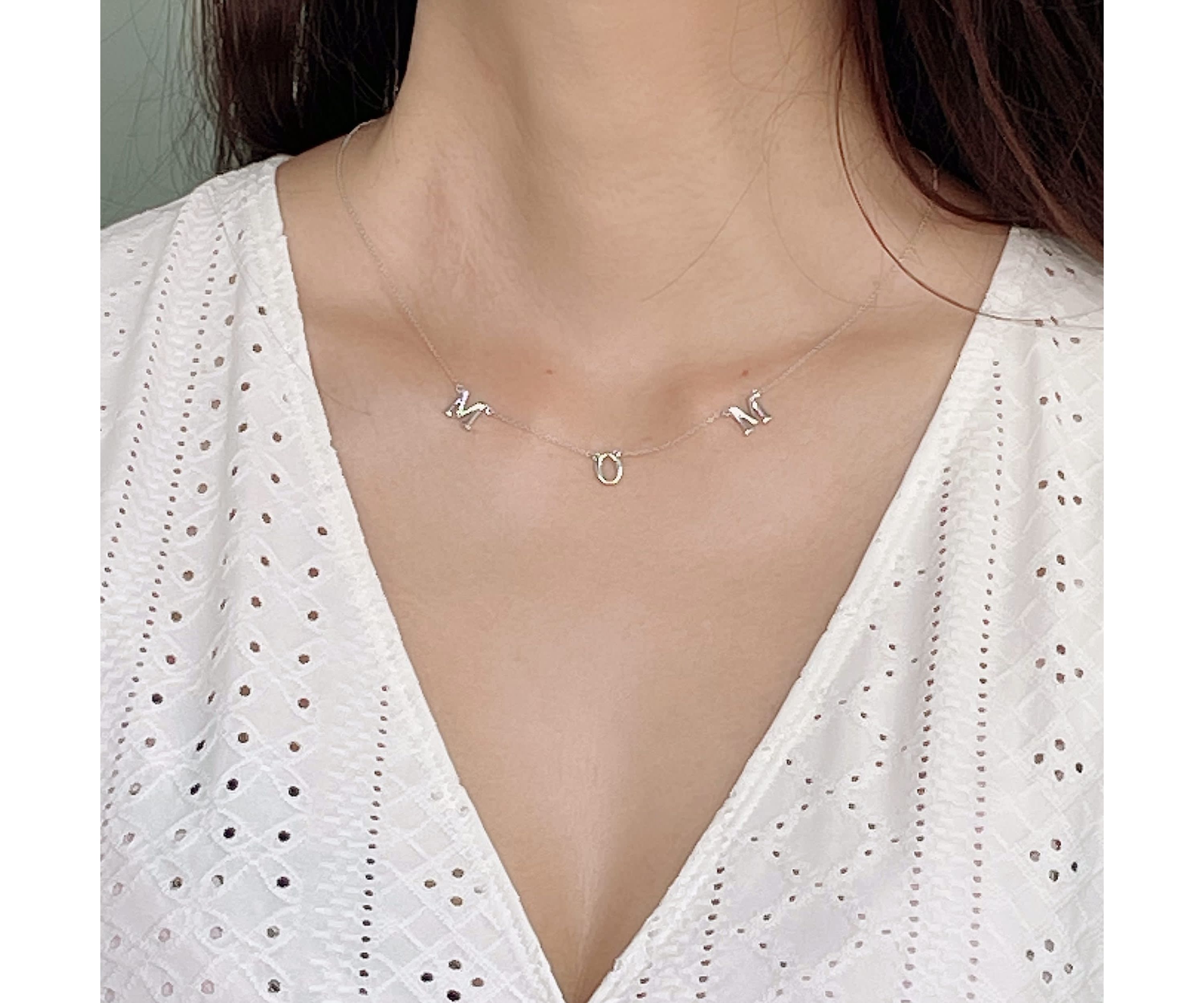 1/20Ctw MOM Pendant in 925 Sterling Silver Cubic Zirconia with 18 inch Cable Chain