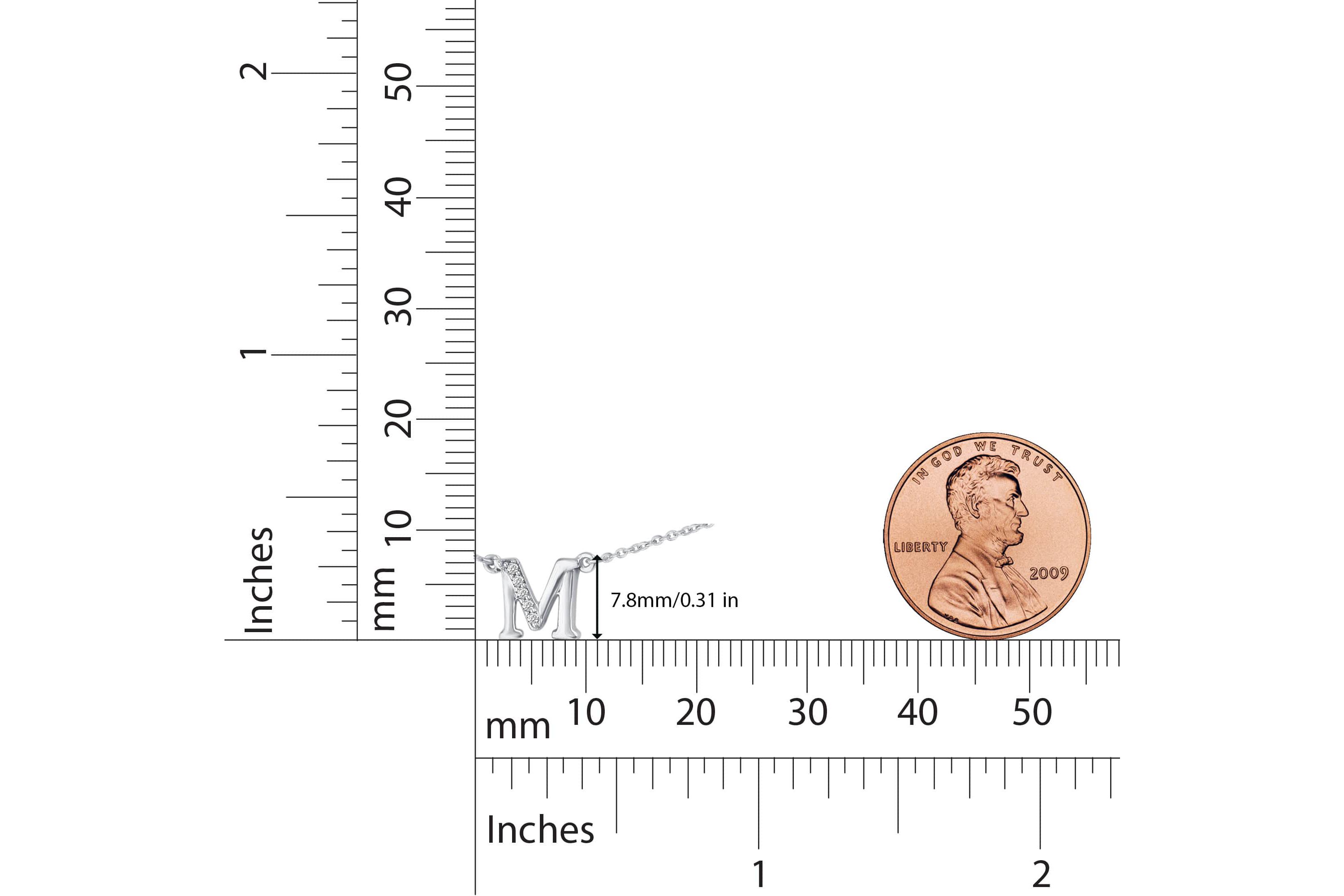 1/20Ctw MOM Pendant in 925 Sterling Silver Cubic Zirconia with 18 inch Cable Chain
