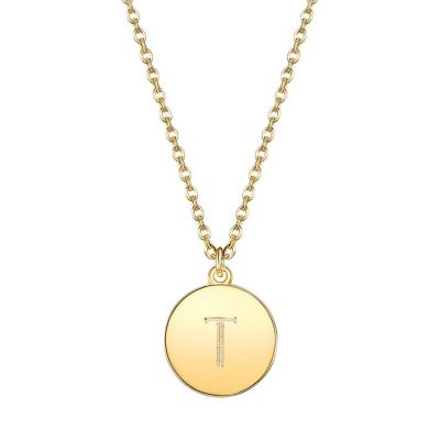 Royal Aura Initial Disc ONE IN A MILLION Pendant Necklace Gold Plating 18 Inch Chain + 2in Extender