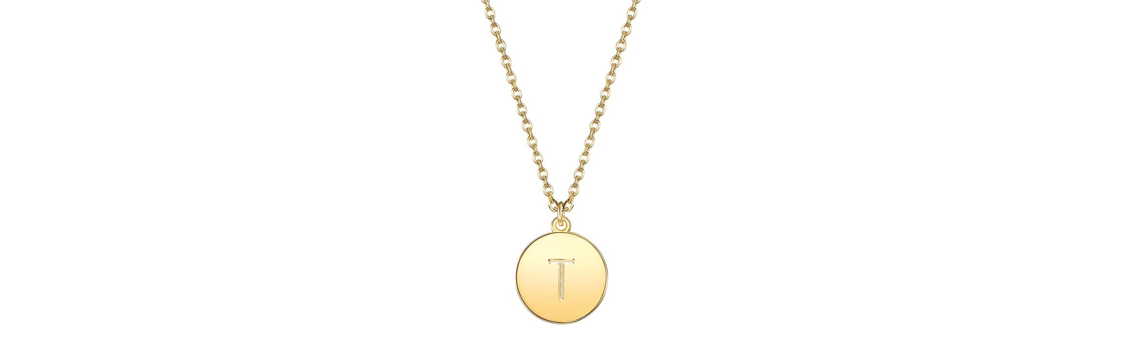 Initial Disc ONE IN A MILLION Pendant Necklace Gold Plating 18 Inch Chain + 2in Extender