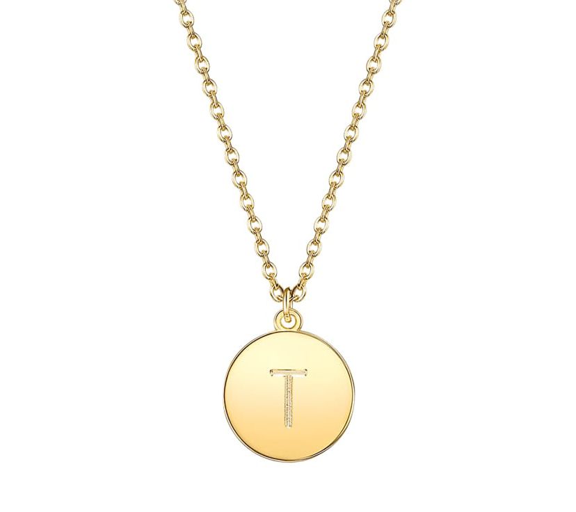 Initial Disc ONE IN A MILLION Pendant Necklace Gold Plating 18 Inch Chain + 2in Extender