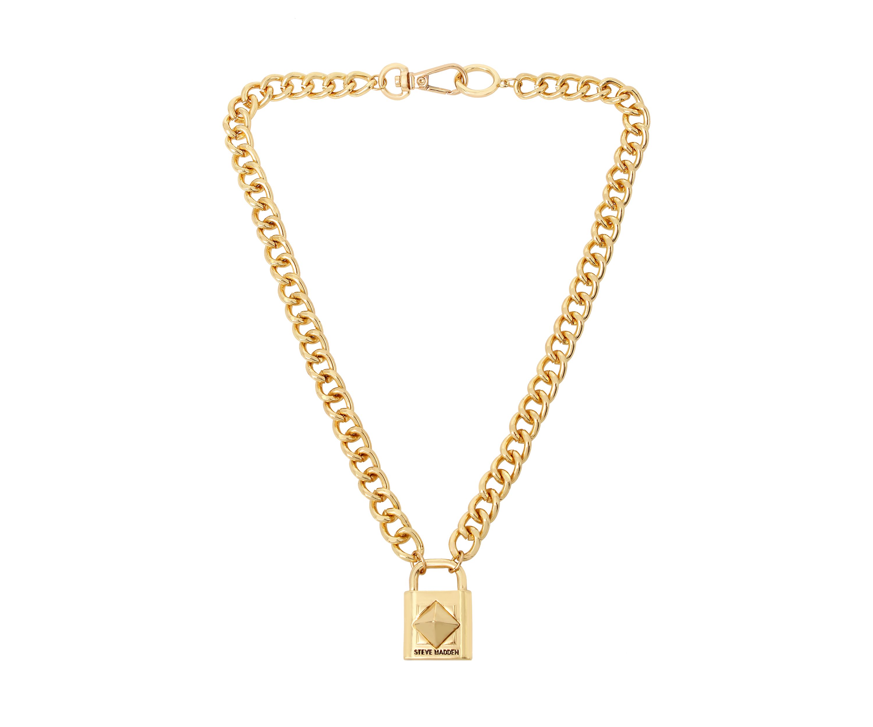 Signature Padlock Pendant Necklace