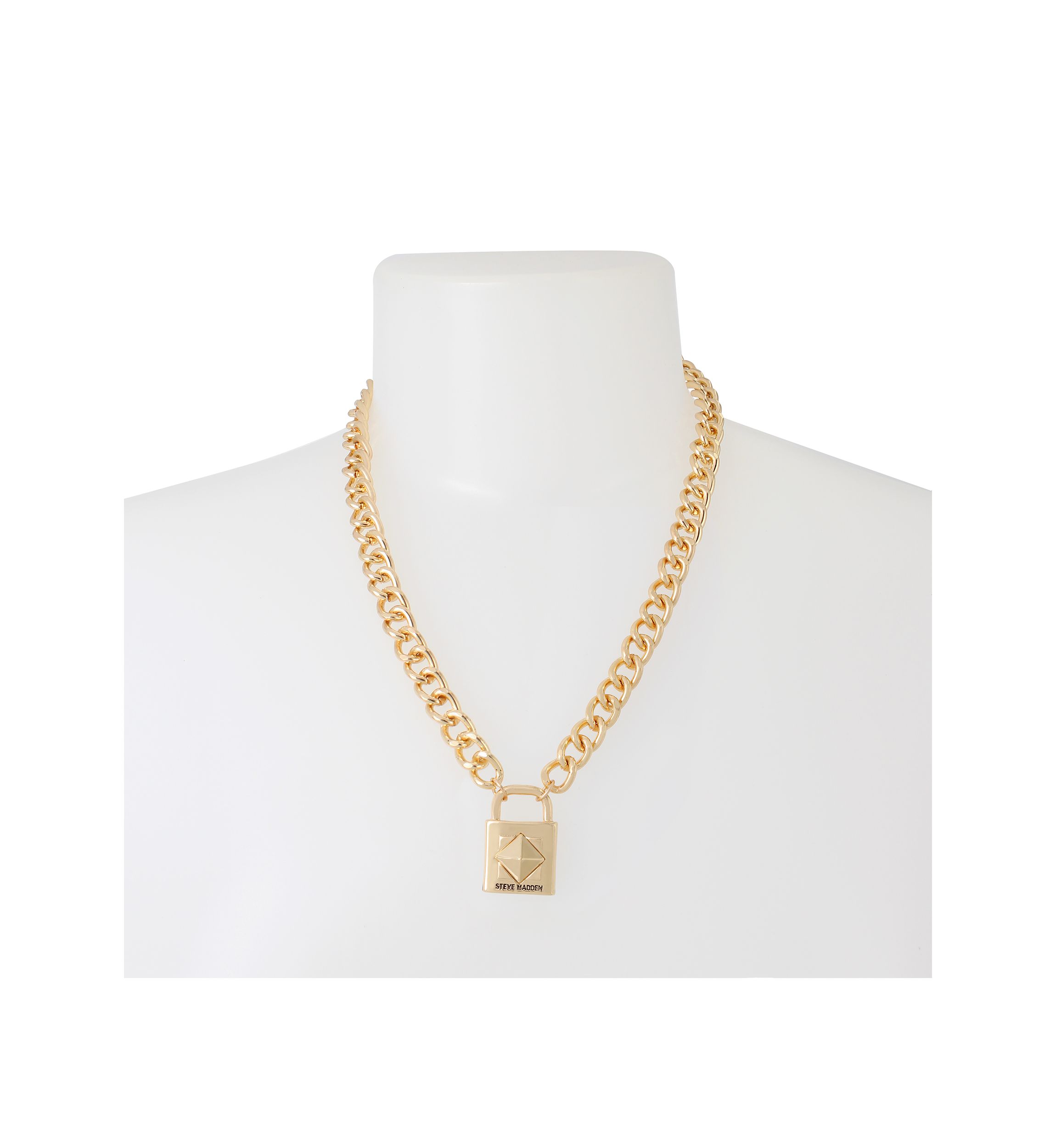 Signature Padlock Pendant Necklace