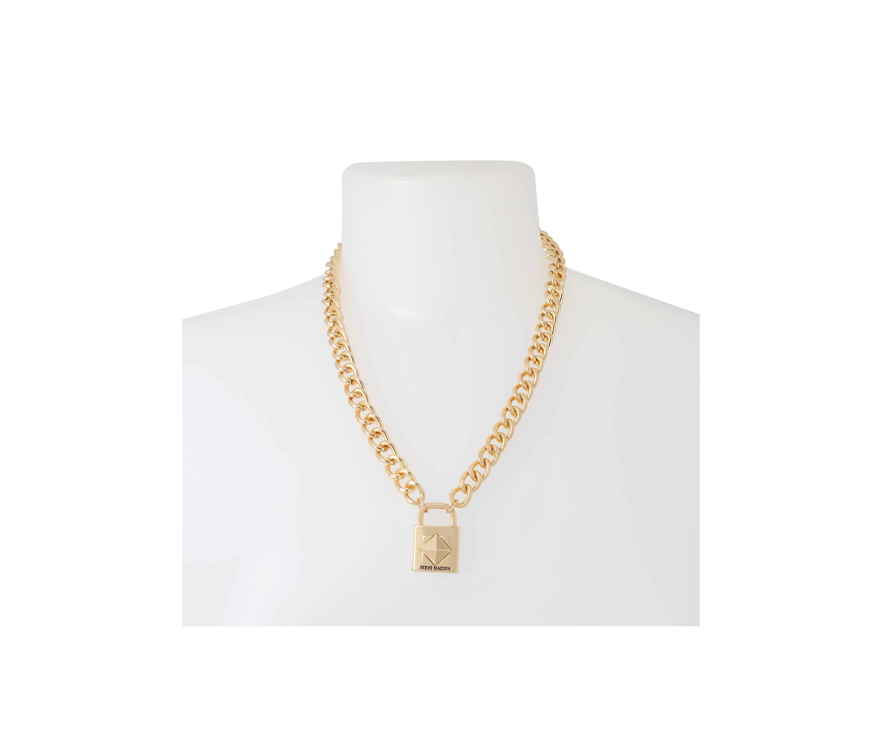 Signature Padlock Pendant Necklace