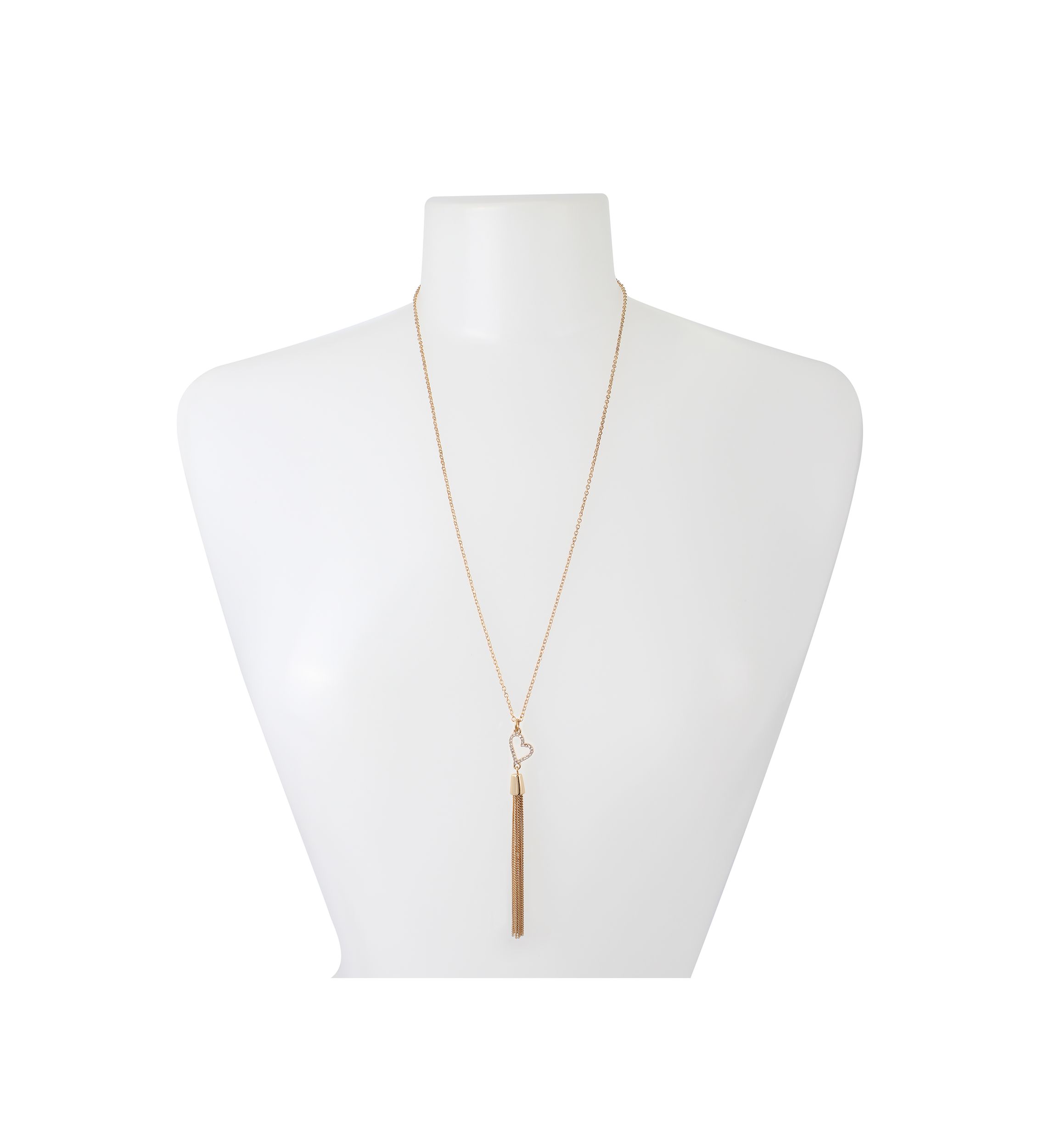 Heart Tassel Pendant Long Necklace