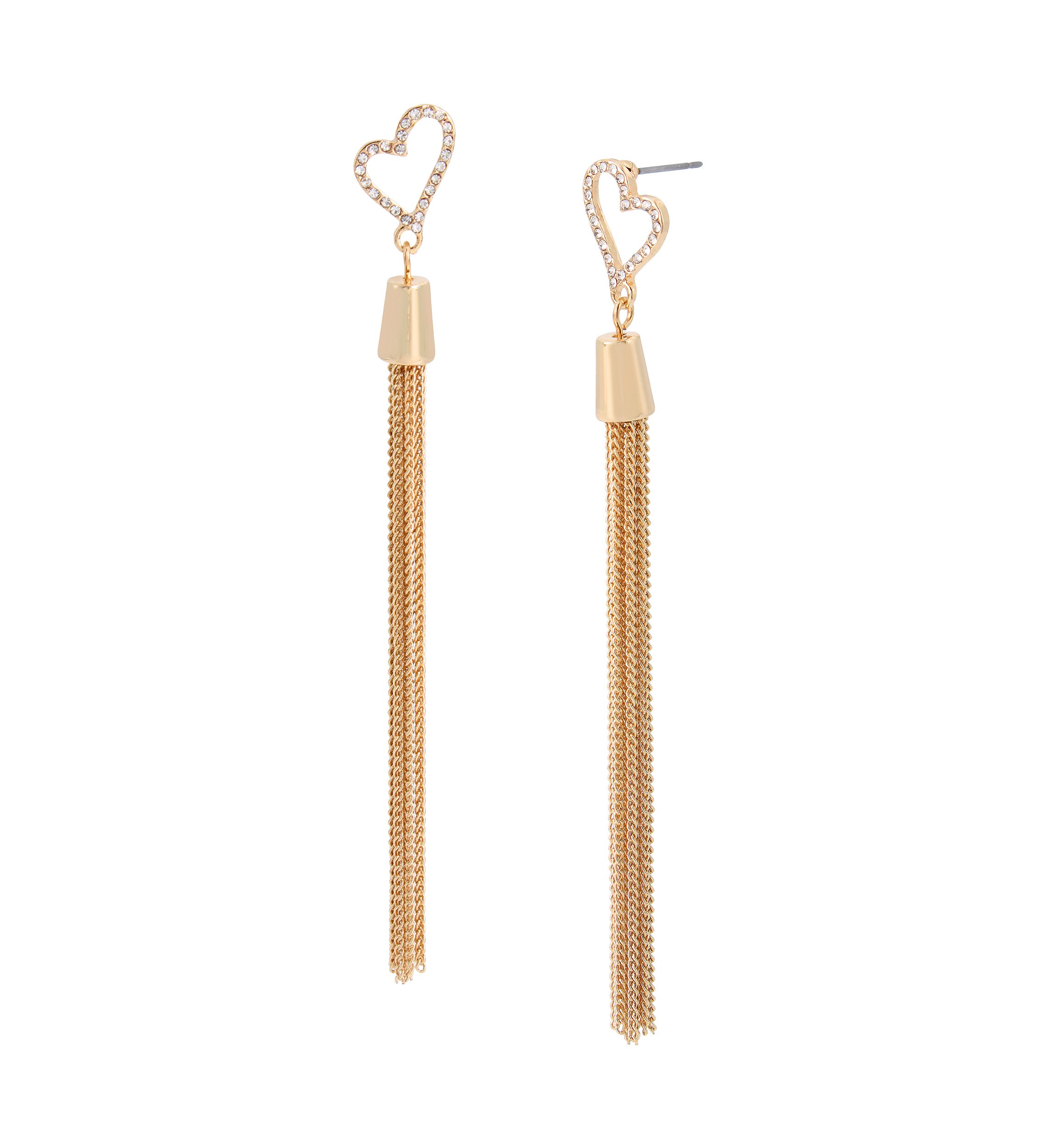 Heart Tassel Earrings