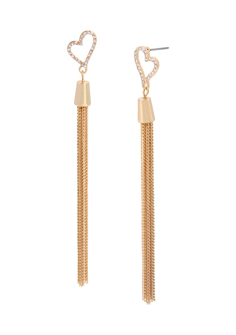 Heart Tassel Earrings