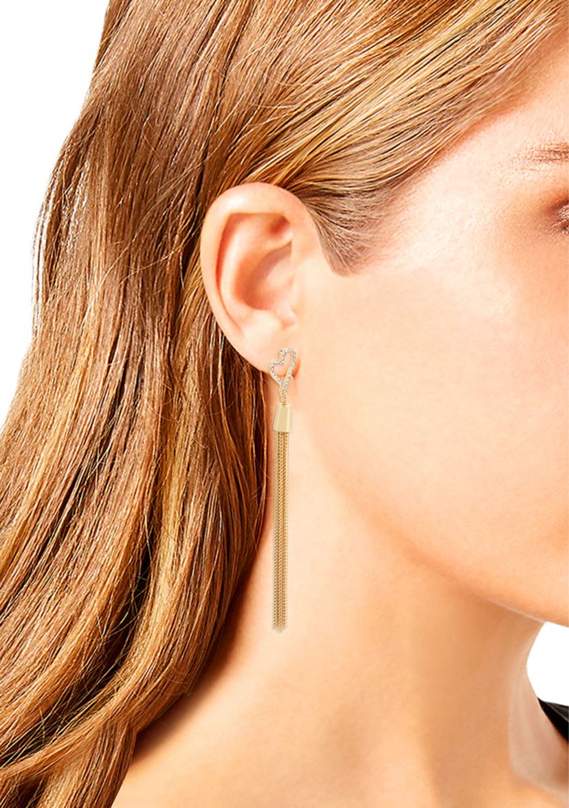 Heart Tassel Earrings
