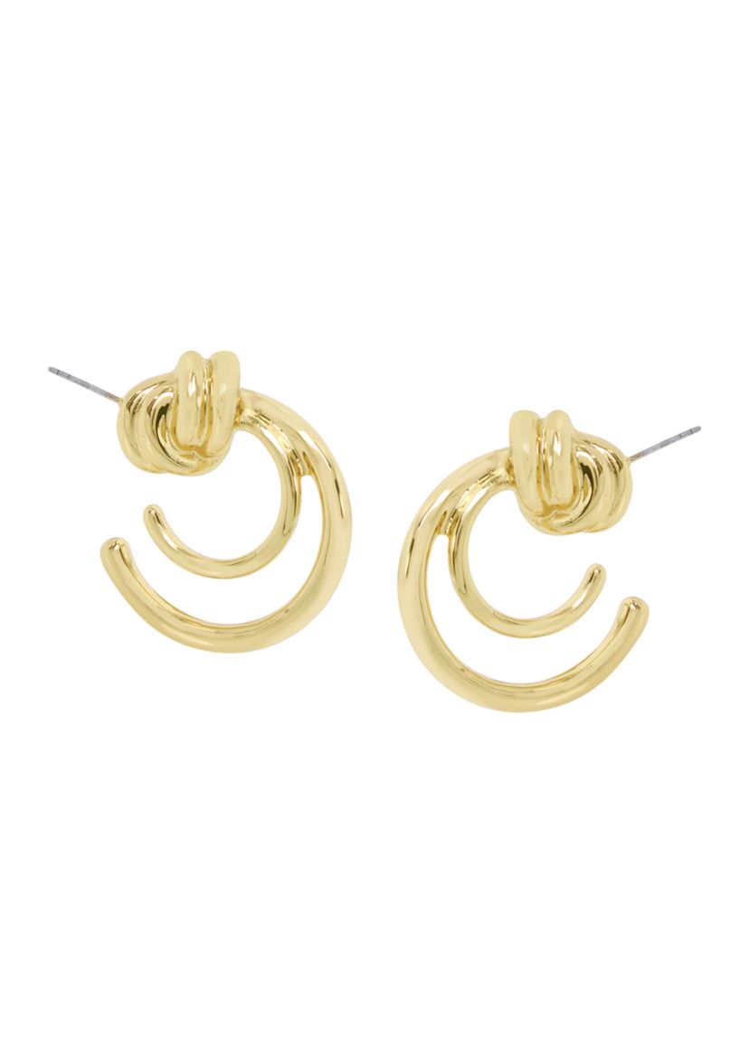 Double Knot Hoop Earrings