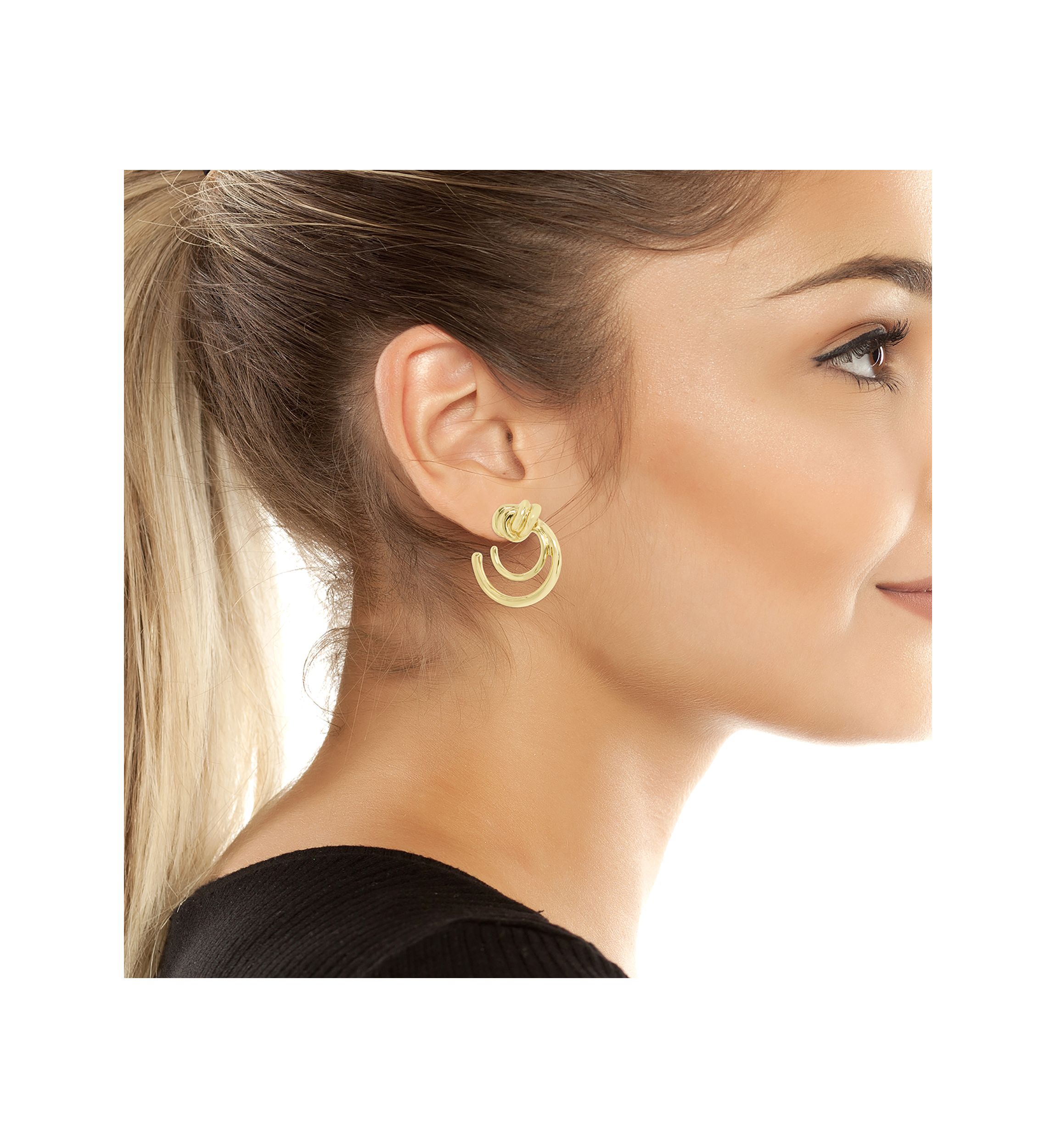 Double Knot Hoop Earrings