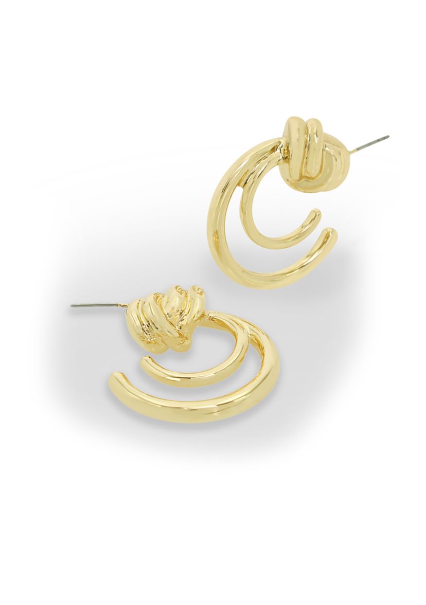 Double Knot Hoop Earrings