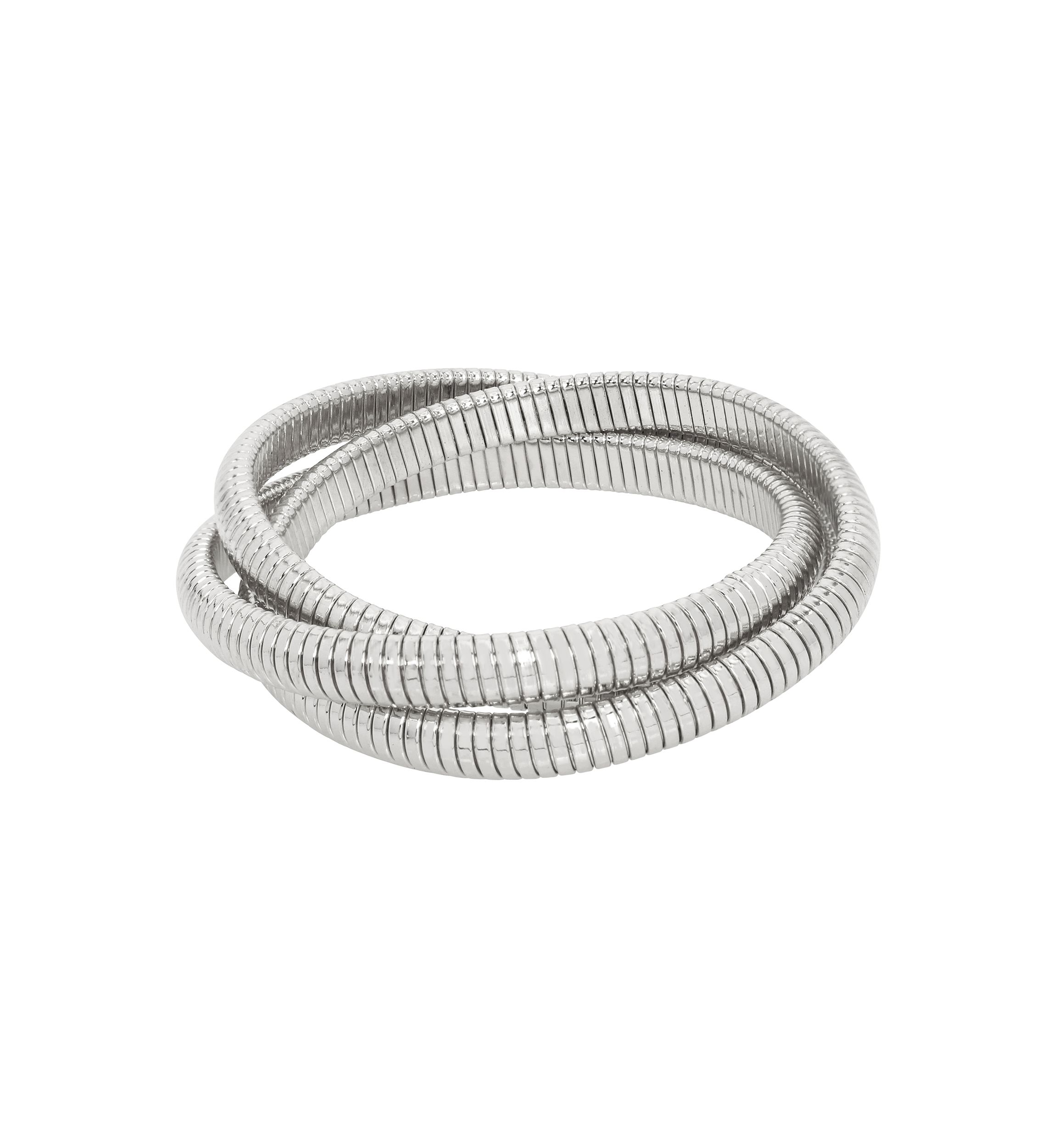 Omega Chain Interlocking Bangle Bracelet