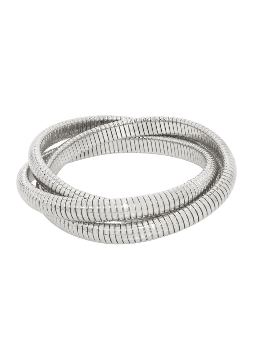 Omega Chain Interlocking Bangle Bracelet