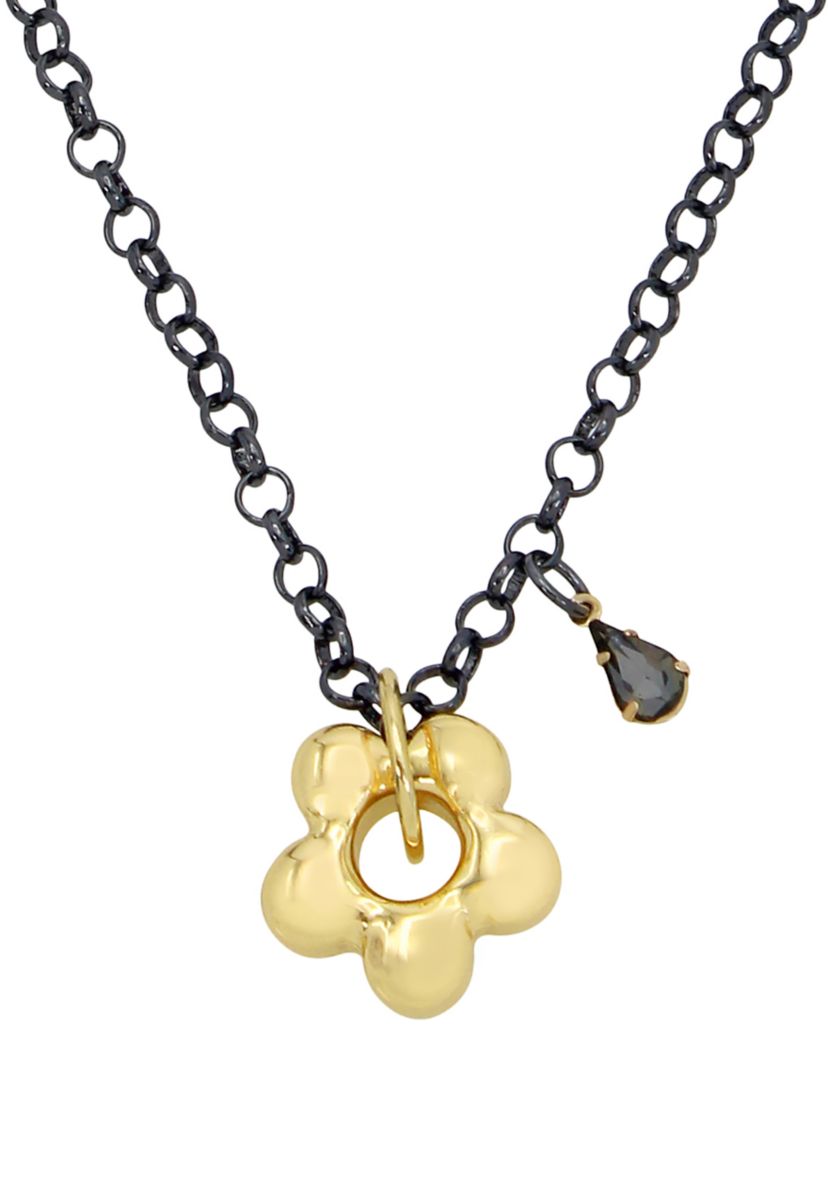 Puffy Flower Charm Jewelry Set