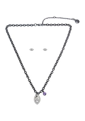 Steve Madden Evil Eye Charm Jewelry Set