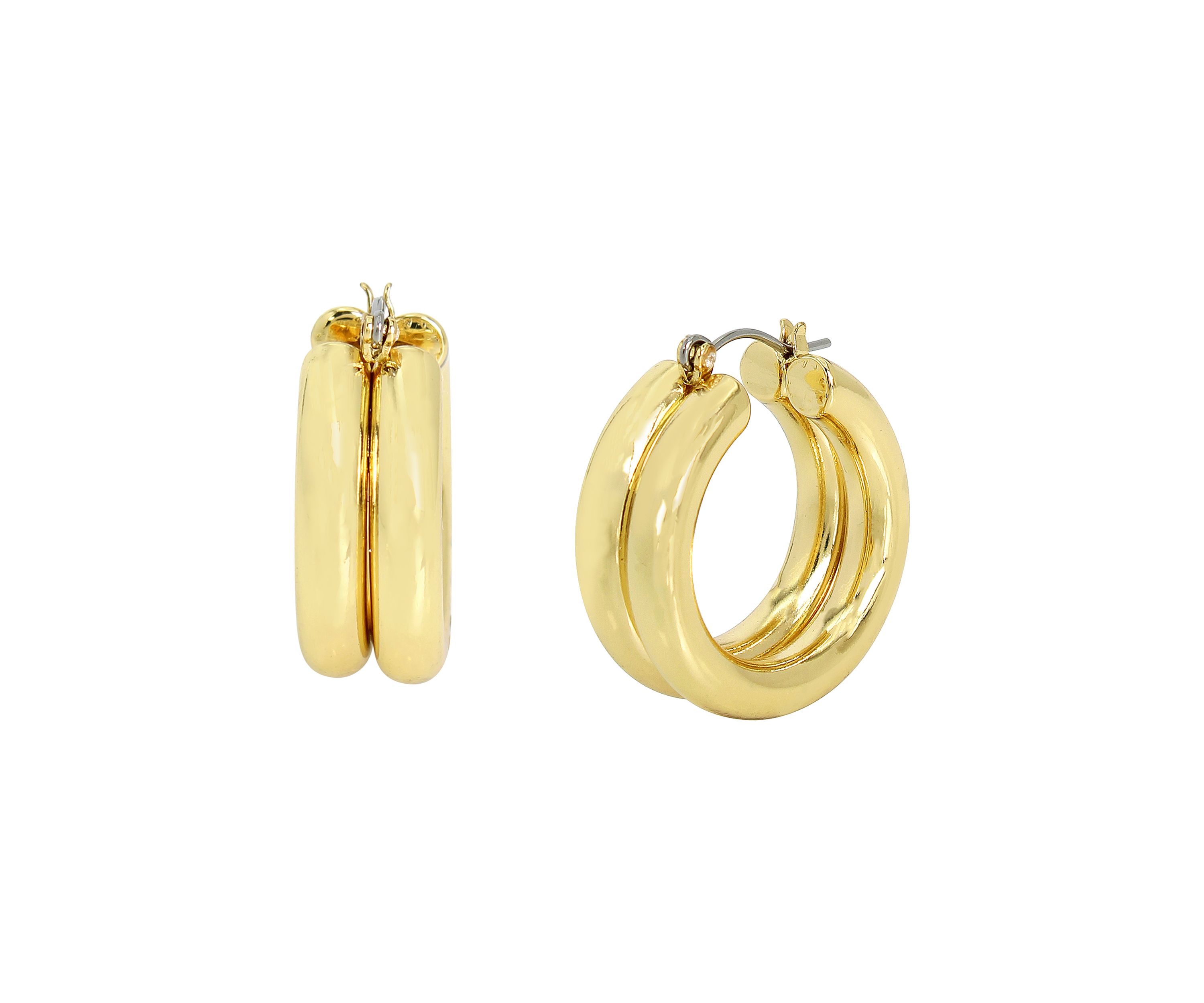 Chubby Double Hoop Earrings