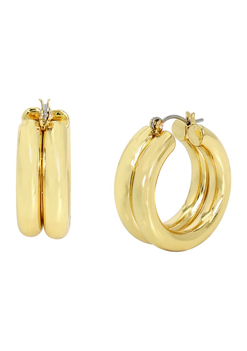 Chubby Double Hoop Earrings
