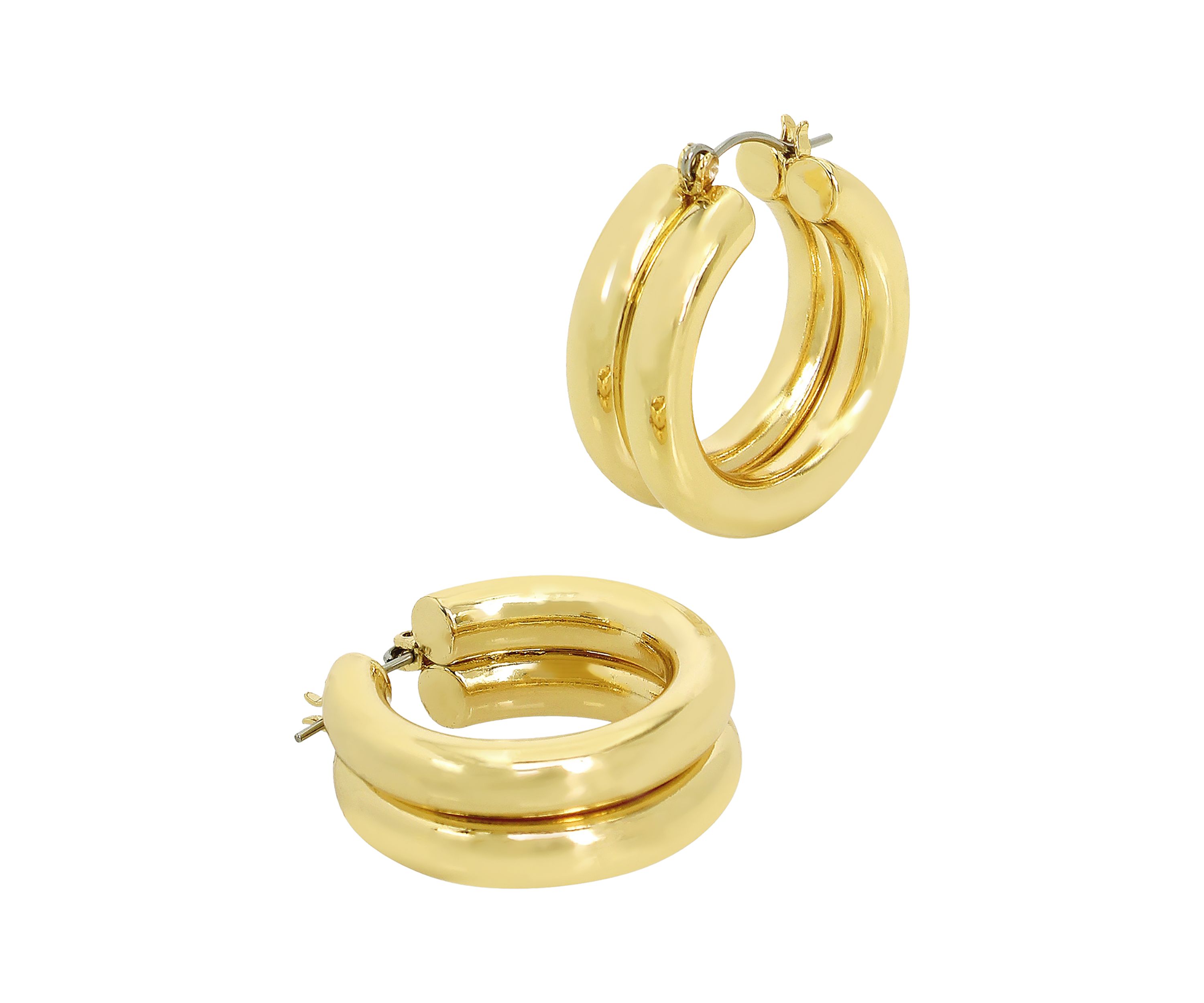 Chubby Double Hoop Earrings