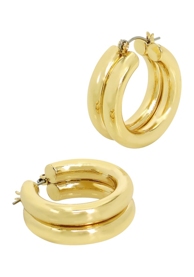 Chubby Double Hoop Earrings